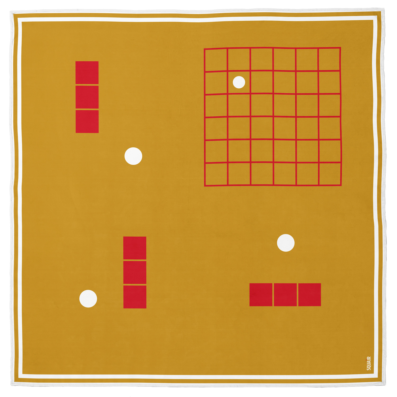 Coordonées Squaïr Gold Square Silk Scarf | SQUAÏR | Wolf & Badger