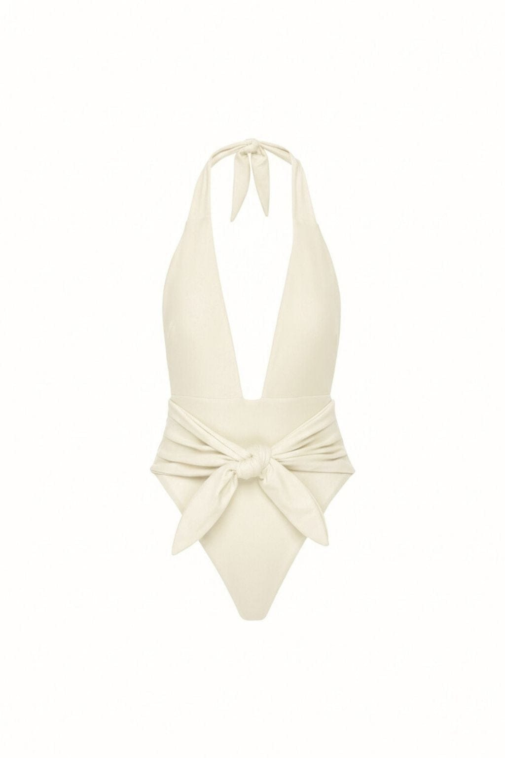 Cream Silkie Tropez Tie-Up One-Piece | Montce Swim | Wolf & Badger