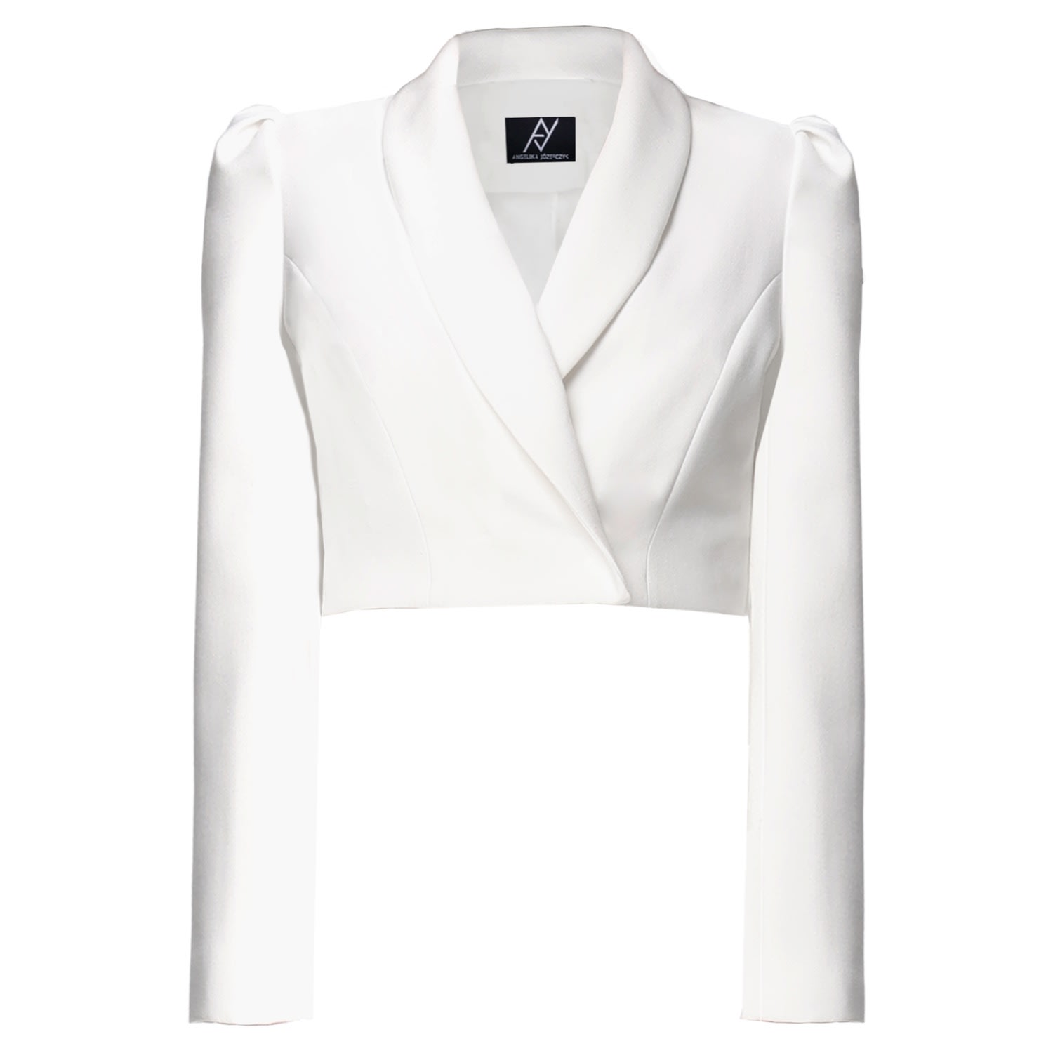 Ivory Cropped Blazer Sanremo | Angelika Jozefczyk | Wolf & Badger