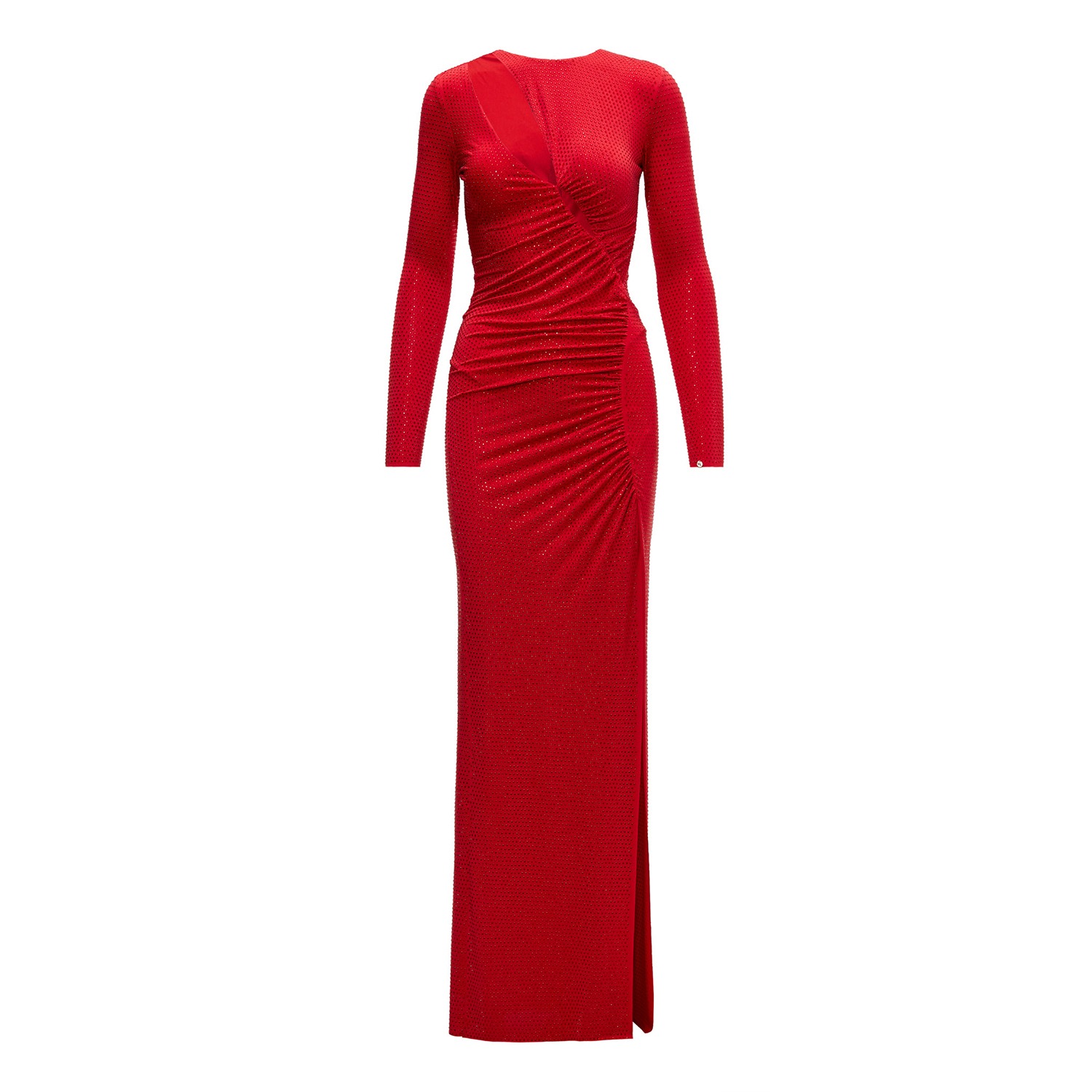 Crystal-Embellished Maxi Dress Red | Nissa | Wolf & Badger