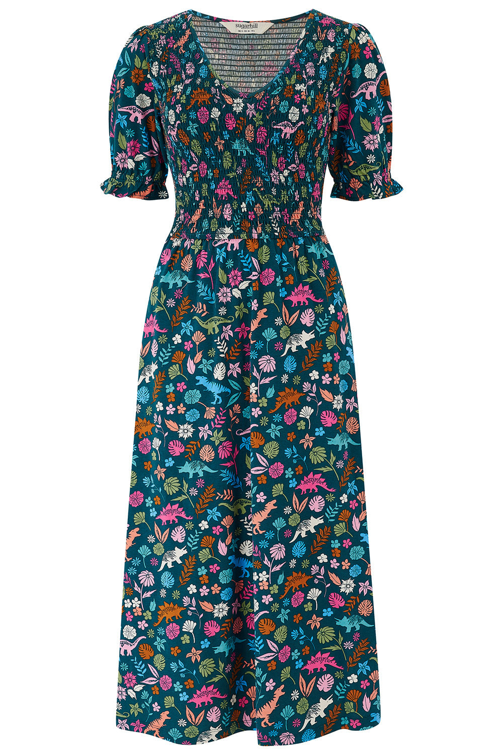 Sugarhill Brighton Shirred Jersey Midi Dress - Blue