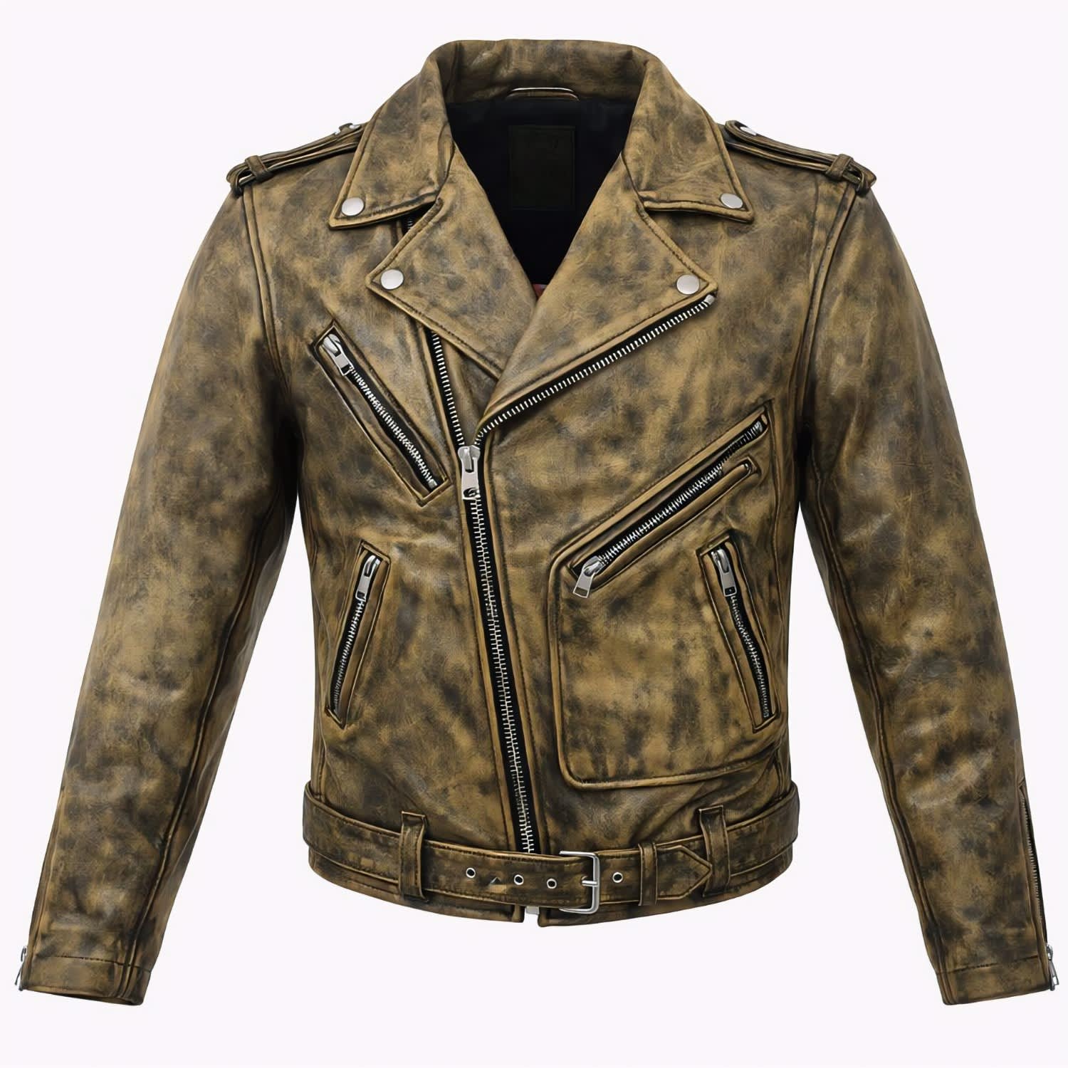 Dirt Biker Vintage Biker Leather Jacket | ZastaStudio | Wolf & Badger