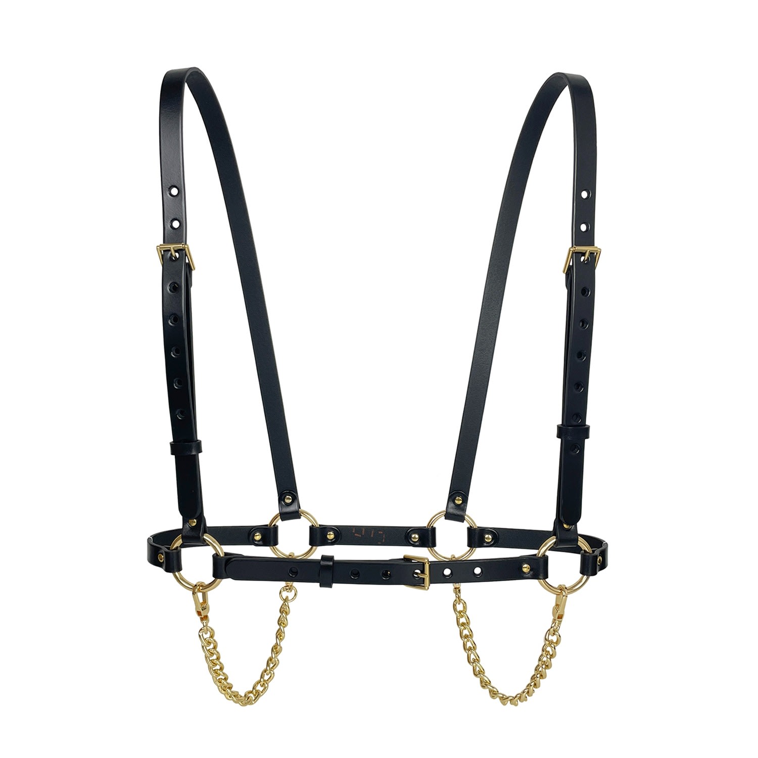 Double Chain Leather Harness | Haute Cuir | Wolf & Badger display picture 1