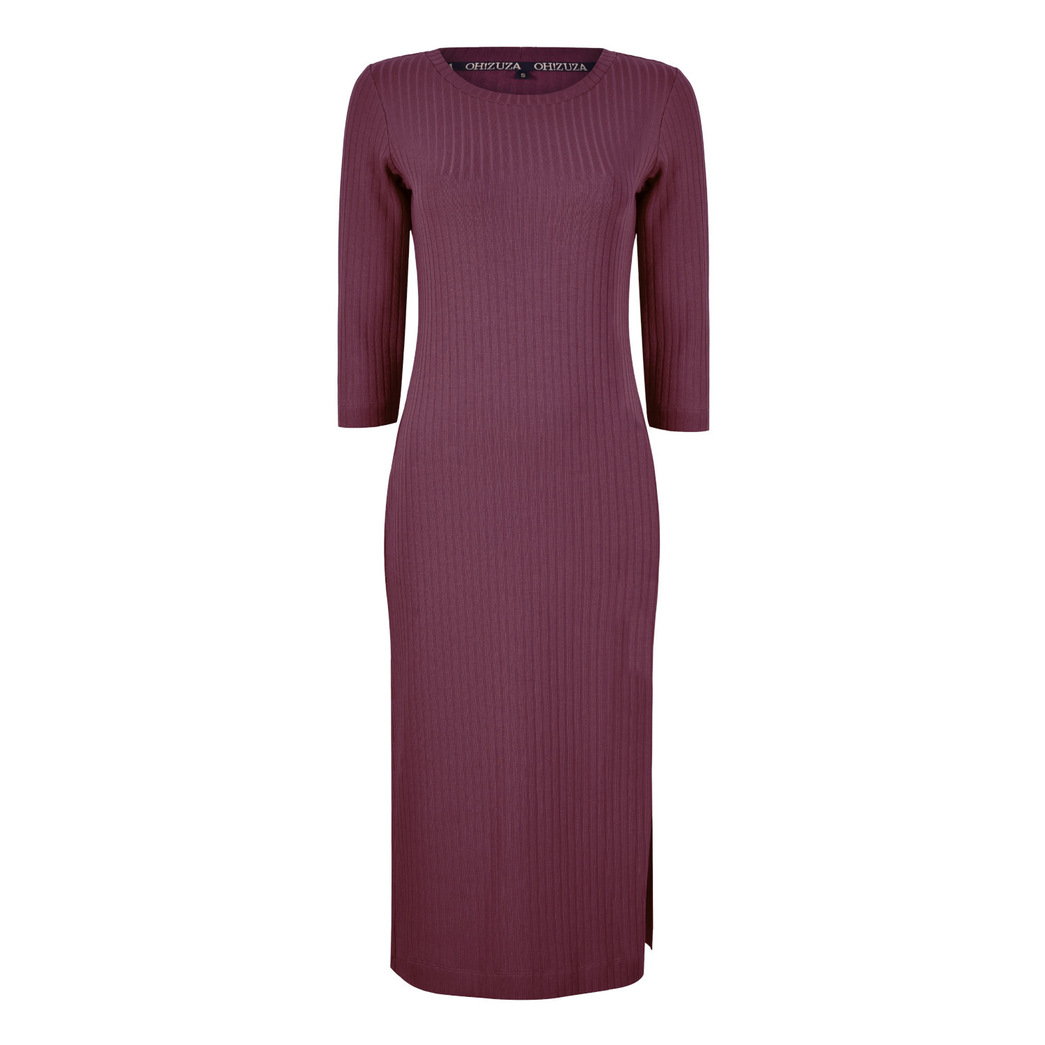 Echo Ribbed Cotton Midi Dress – Maroon | Oh!Zuza night&day | Wolf