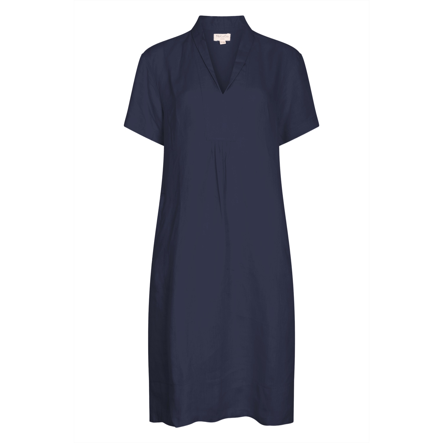 Elodie Short Sleeve Midi Dress Linen - Navy Blue | NoLoGo-chic | Wolf &  Badger