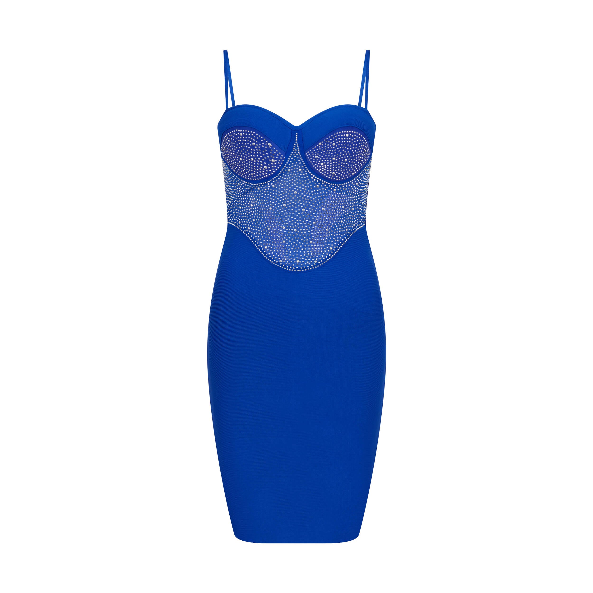 embellished corset mini dress in cobalt blue Cloud Strapless With Floral Beaded Appliqu open back with zipper closure Always Sweet Corset Mini Dress