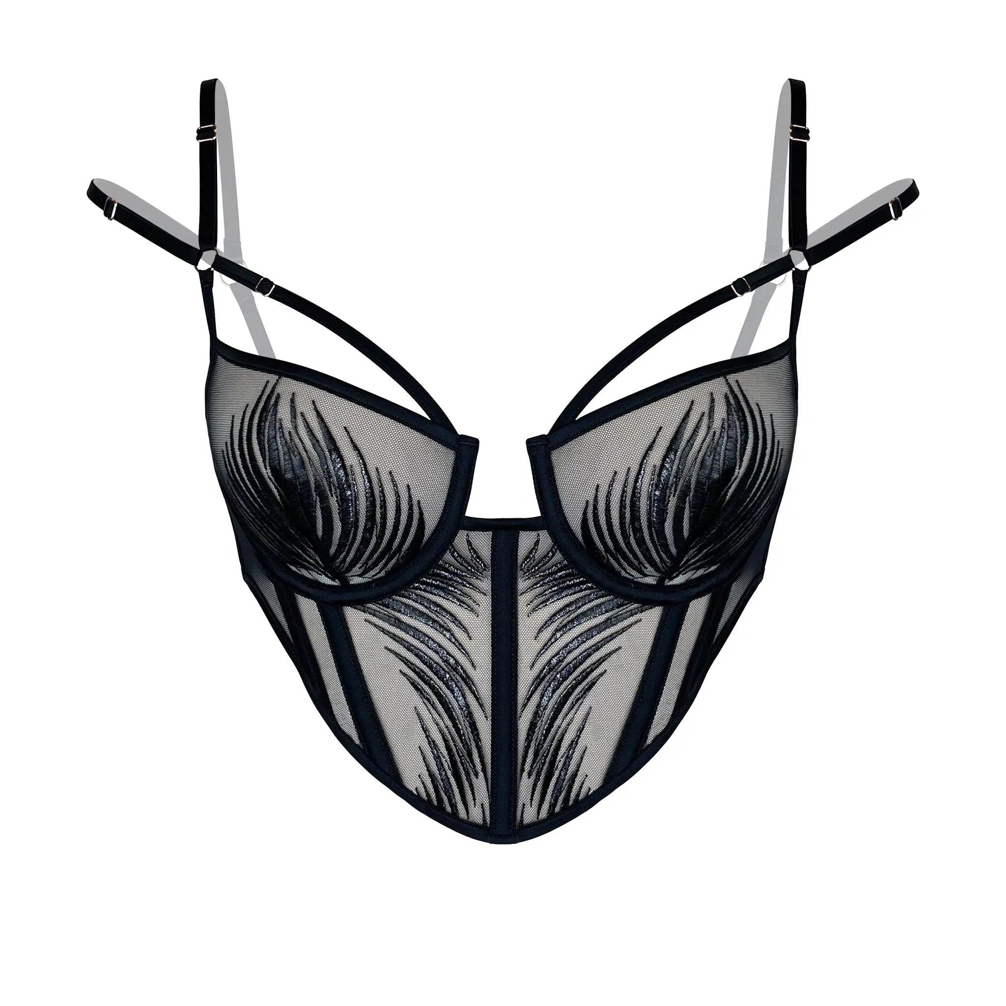 Ether Bustier Black | Monique Morin Lingerie | Wolf & Badger