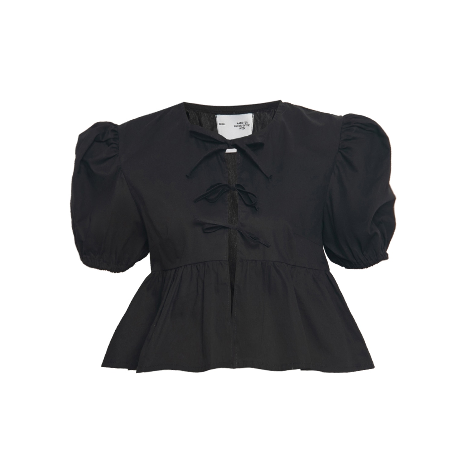 Flair Black Ribbon Crop Top | ATS THE LABEL | Wolf & Badger