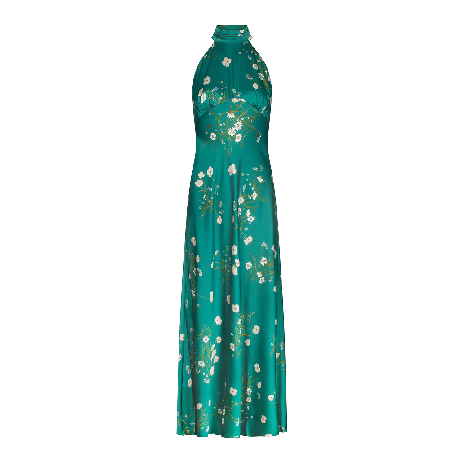 Floral Print Satin Maxi Dress by Urban Touch