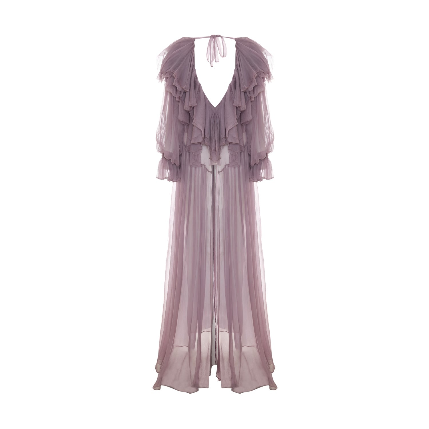 maxi dress with flounce Randy Ruffled Flounce Collar Maxi Dress  Be You Boutique