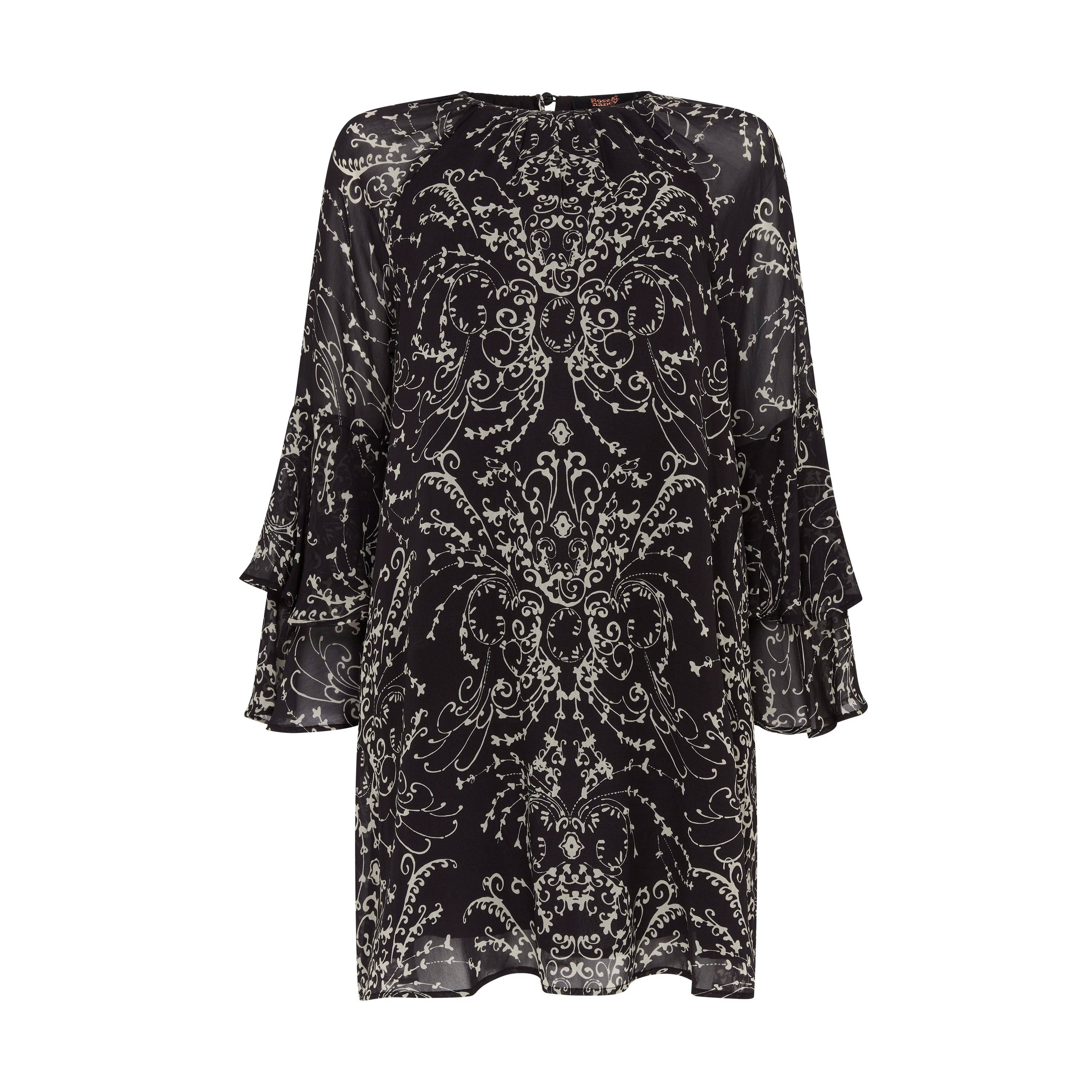 freya mini dress black FREYA BLACK CRSYTAL FRINGE BLAZER DRESS – Arelia's Dream main image 1