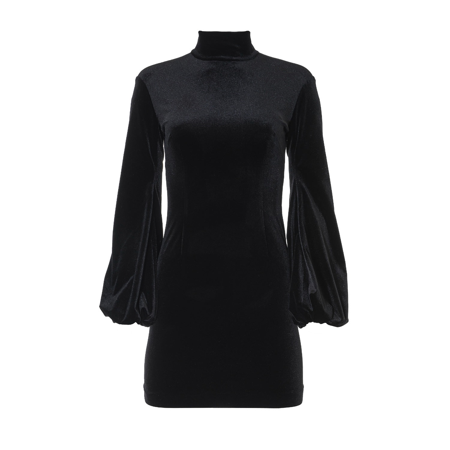 Lita Couture Mini Velvet Dress - Black