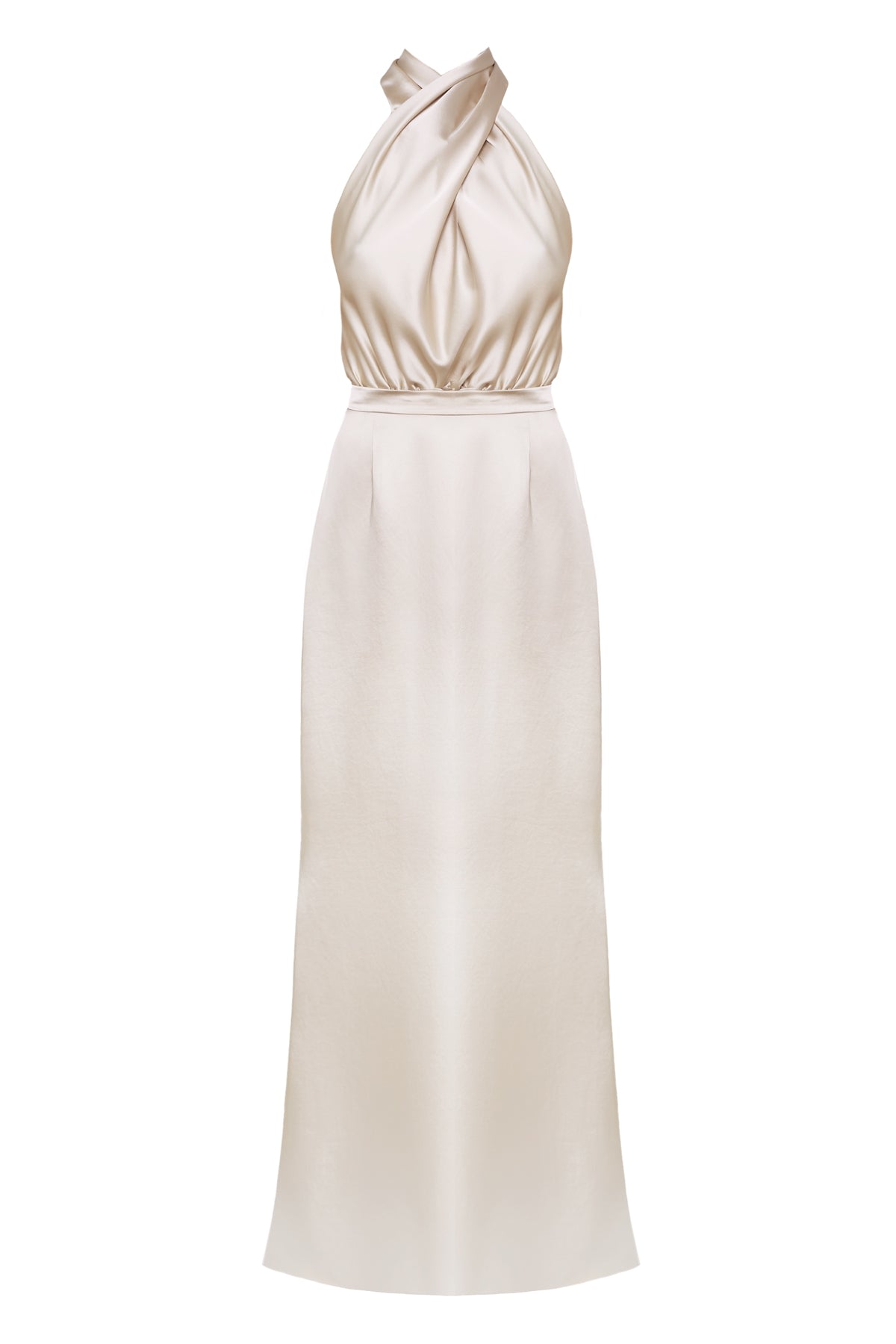 beige satin long dress AMILA BEIGE SATIN BACKLESS MAXI DRESS | CULT MIA