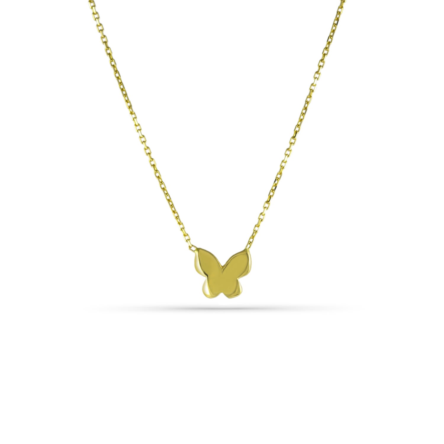 Gold Butterfly Necklace, Solid Gold Butterfly Necklace | Jewelsty  