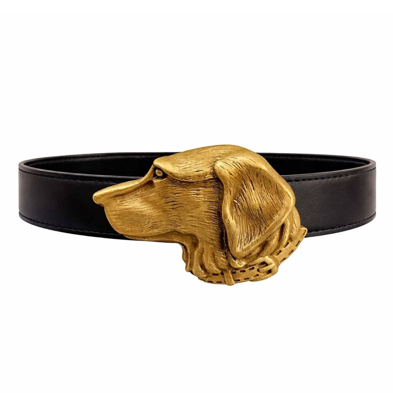 Vintage Westie Dog ? Belt Motif Leather Vintage Belt - Terrier Dogs / Scottie - Black  main image 4