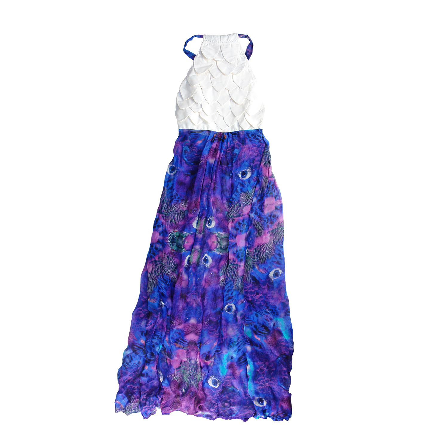 wolf and badger purple dress Ultra Violet Wrap Cocktail Dress With Wing Sleeves & Ruffles by concept A  trois