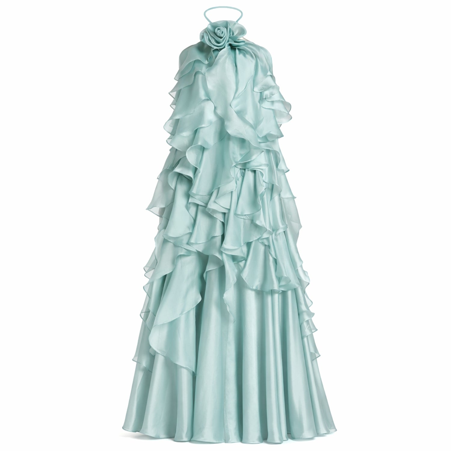 meadow formal open back ruffle dress Windsor Meadow Formal Open Back Ruffled Dress