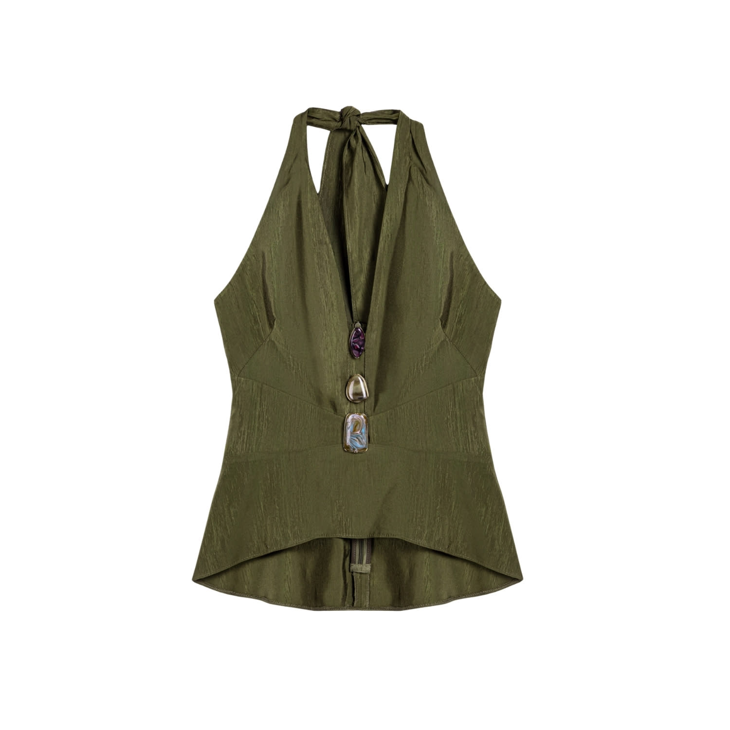 Halter Neck Peplum Top | NOCTURNE | Wolf & Badger