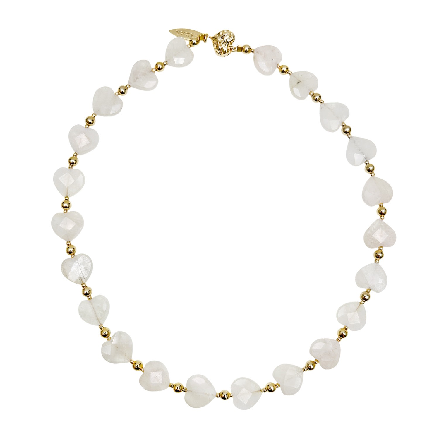 Heart-Shaped Moonstone Choker Necklace | Farra | Wolf & Badger