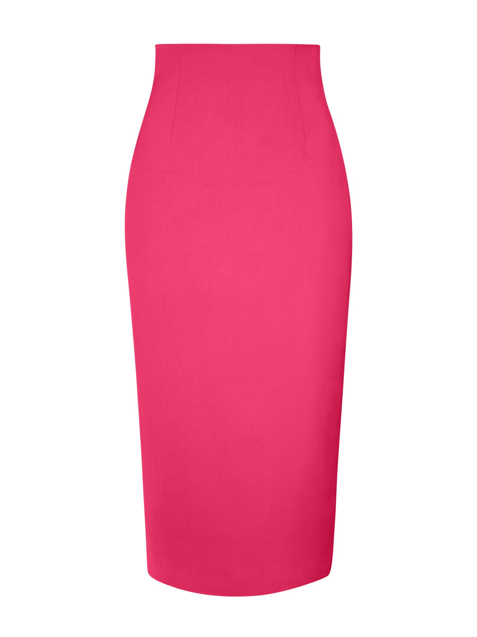 High-Waist Pencil Midi Skirt, Hot Pink | Tia Dorraine | Wolf & Badger