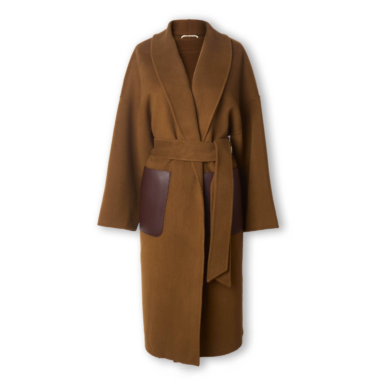 Hourglass Cashmere Belted Coat - Chocolate | Mute by JL | Wolf