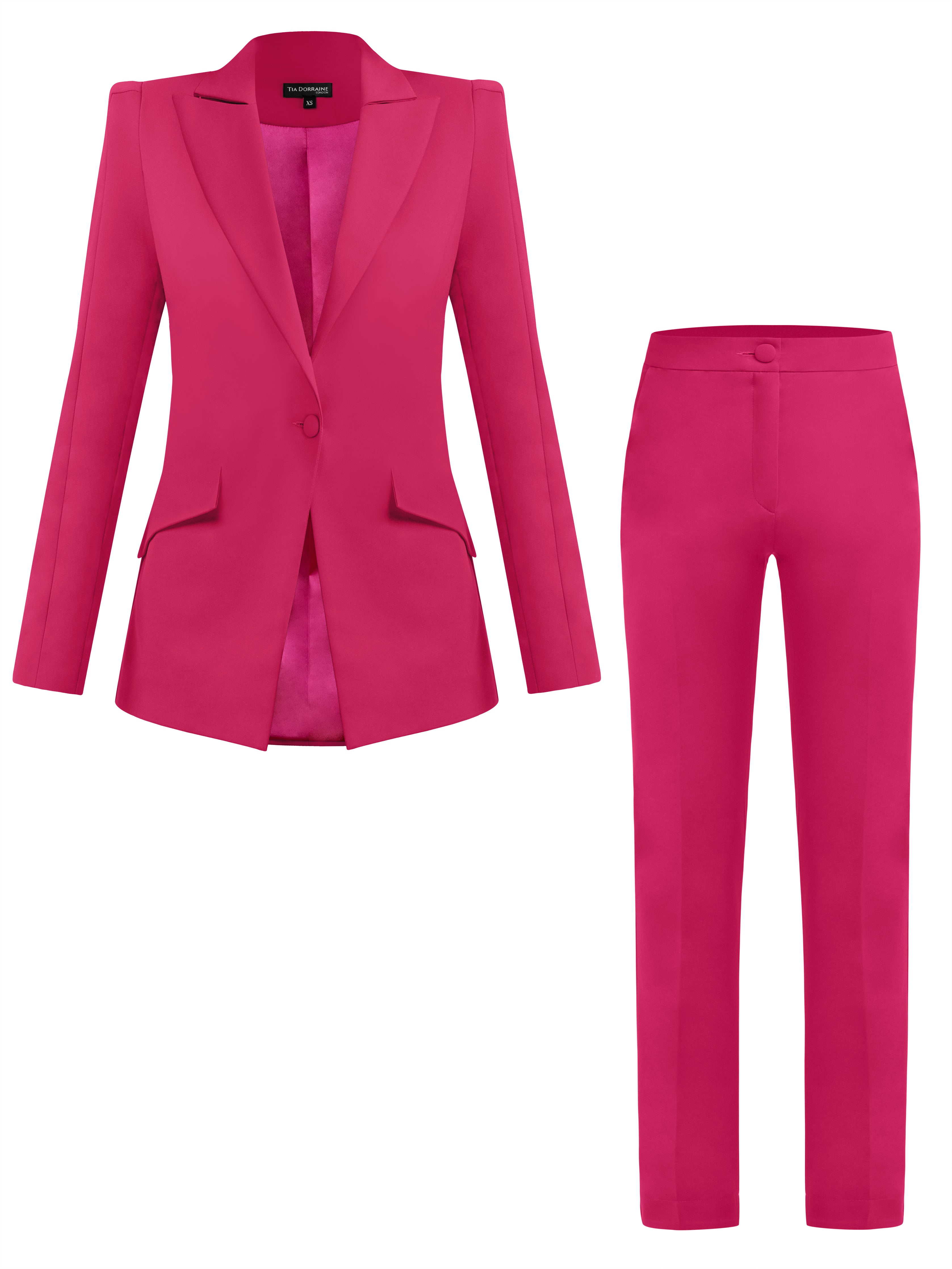 Illusion Classic Tailored Suit - Hot Pink | Tia Dorraine | Wolf