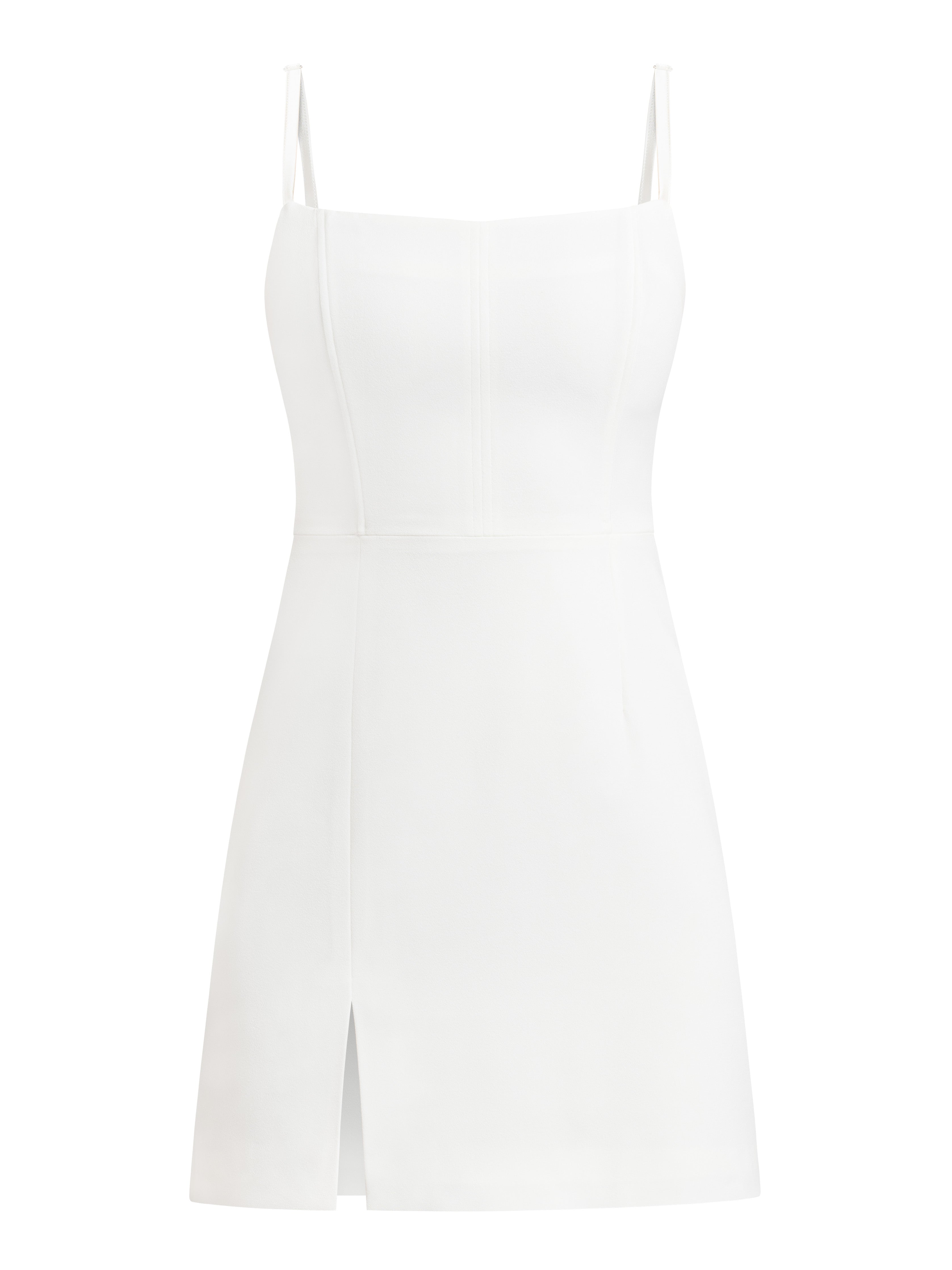 slim fit dress slacks Medium 80s White Jacquard Strapless Mini Dress main image 0