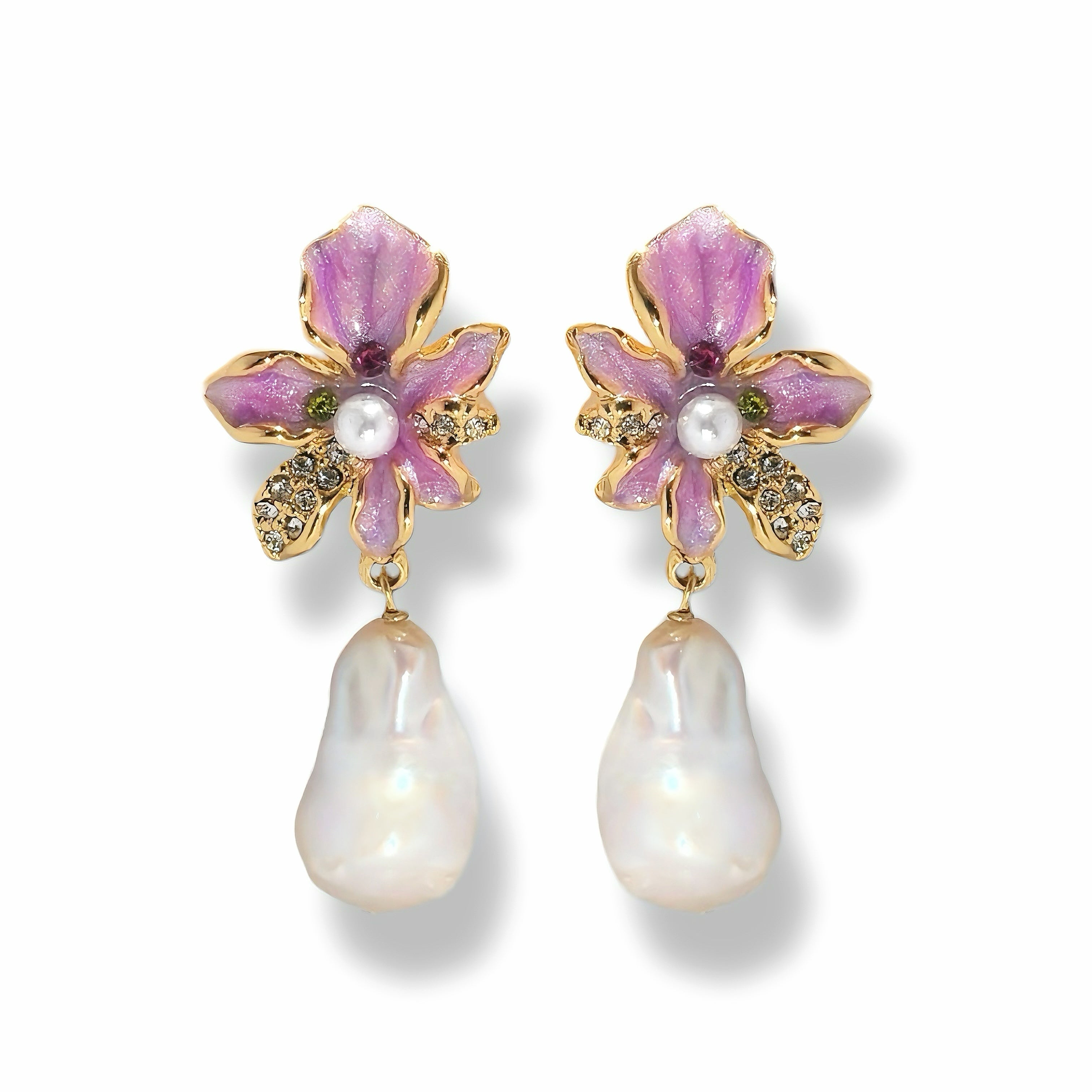 Iris Bloom Earrings | Ninemoo | Wolf & Badger