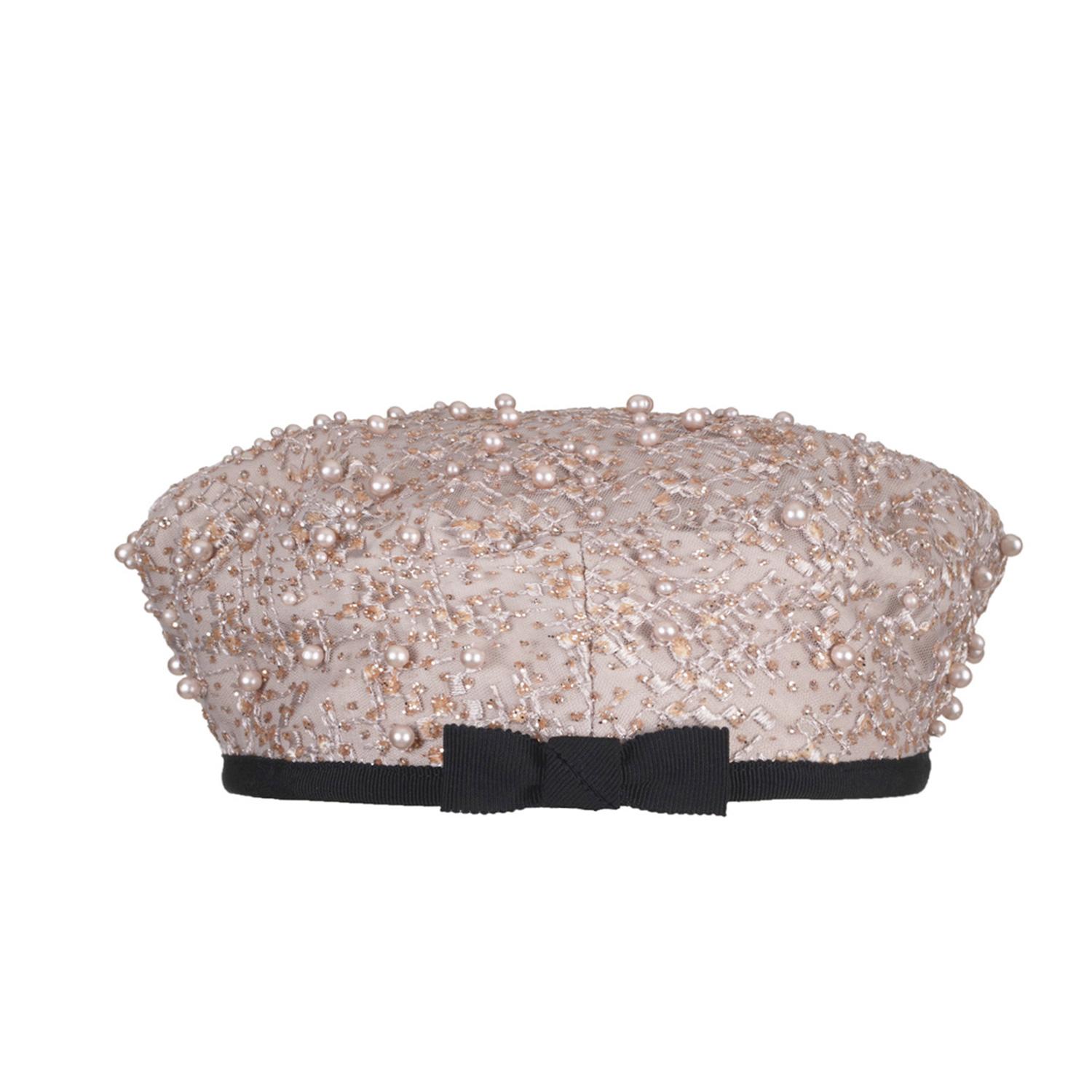 Jacqueline - Pearl Embellished French Beret Hat | SIBI Hats | Wolf