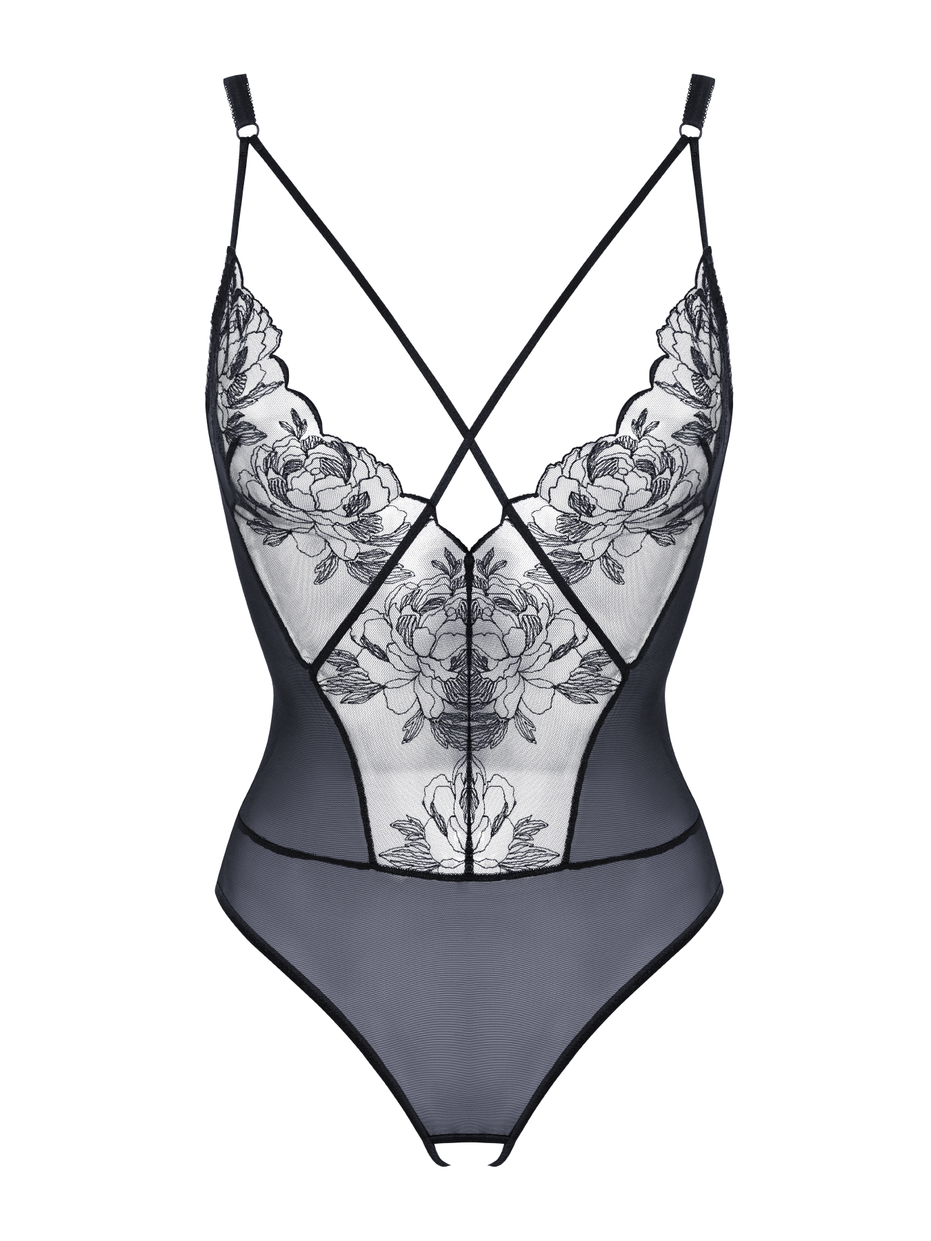 Coco Heart Ouvert Bodysuit BonBon Lingerie Wolf Badger