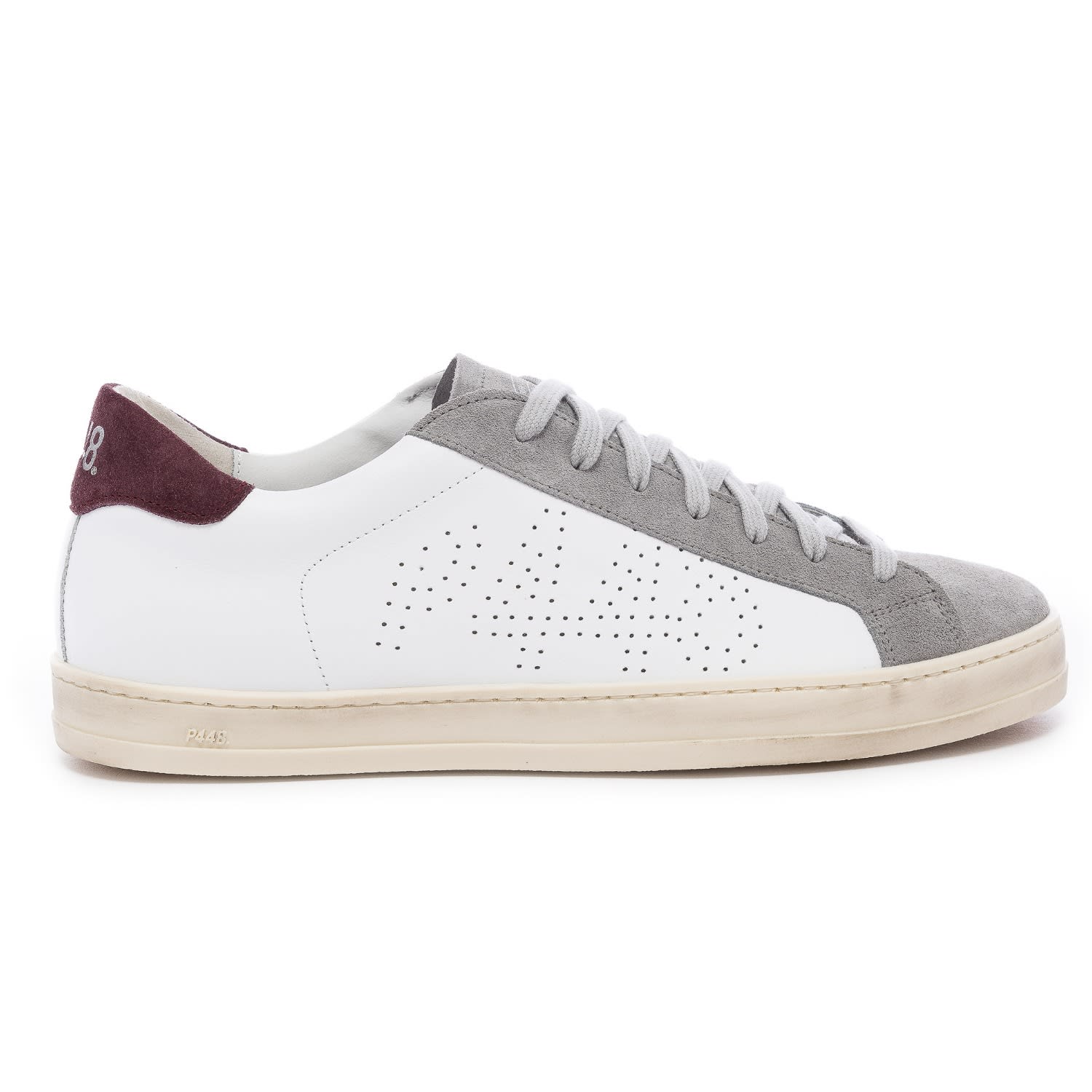 SEE SEE BOOTLEG CREW【GREY/BURGUNDY】 L John White/ Burgundy Sneaker | P448 | Wolf & Badger