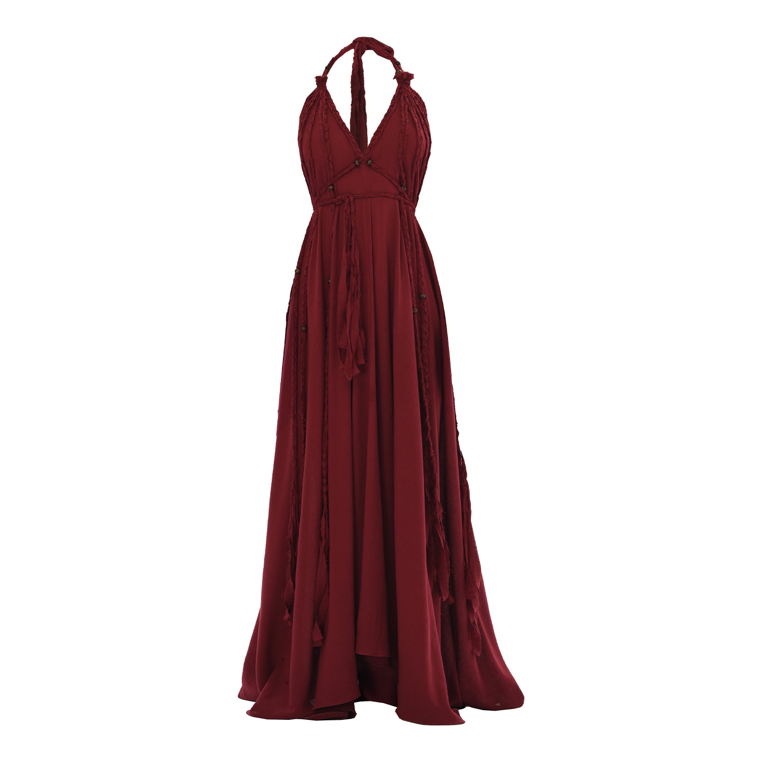 chinese dress ladies Stevie 70s Maxi Dress | Bowie Red Mandala main image 1