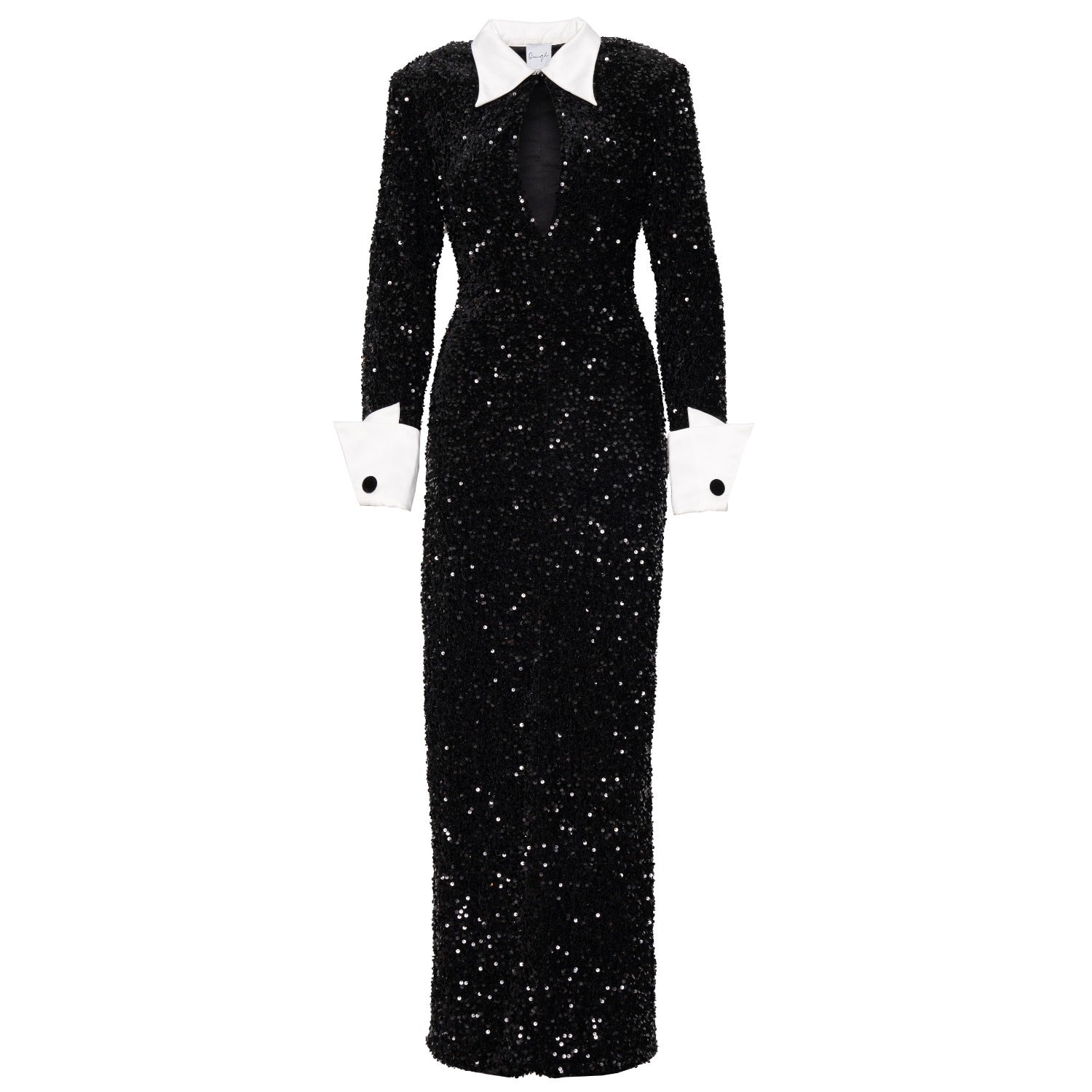 Ofuure Kali Sequin Maxi Dress - Black/white