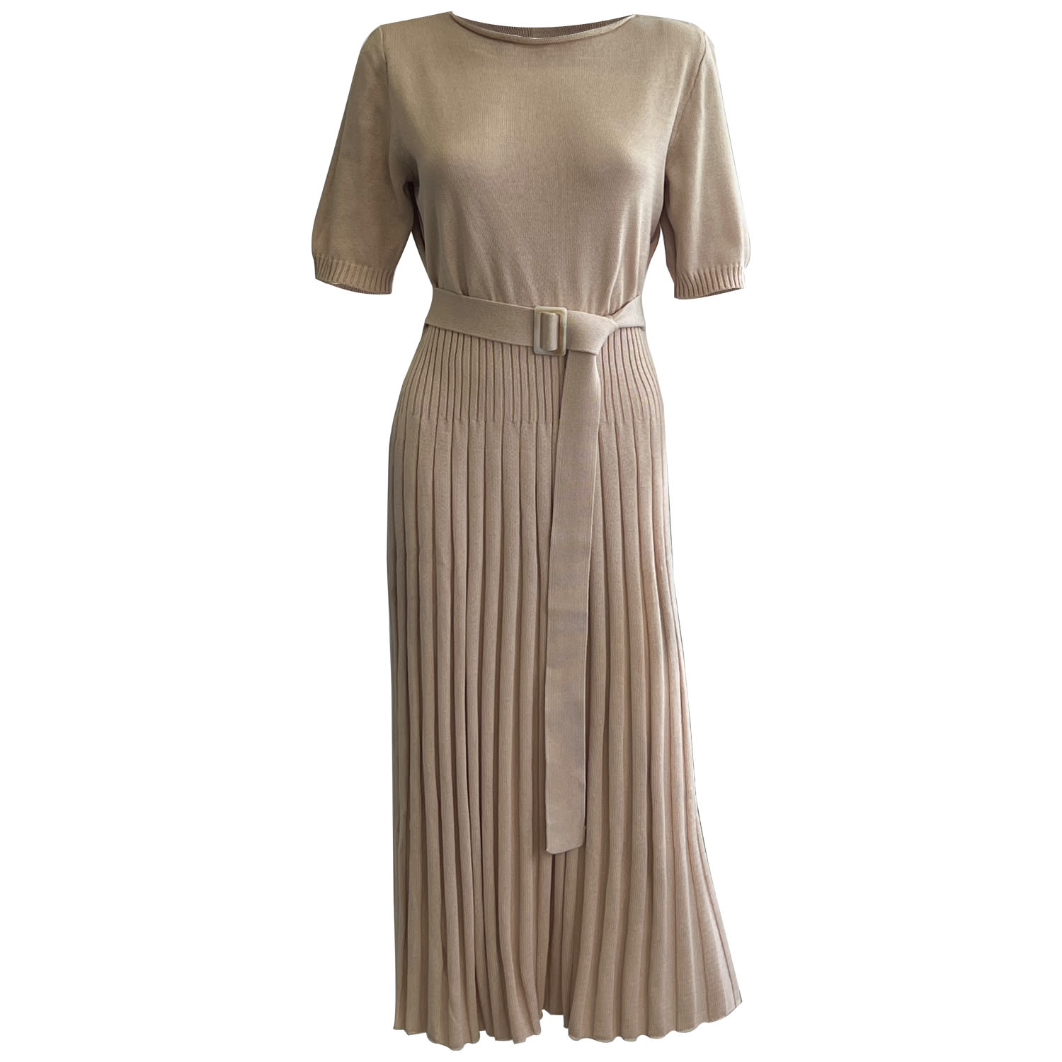 Hethia pleated skirt knitted flippy dress hotsell