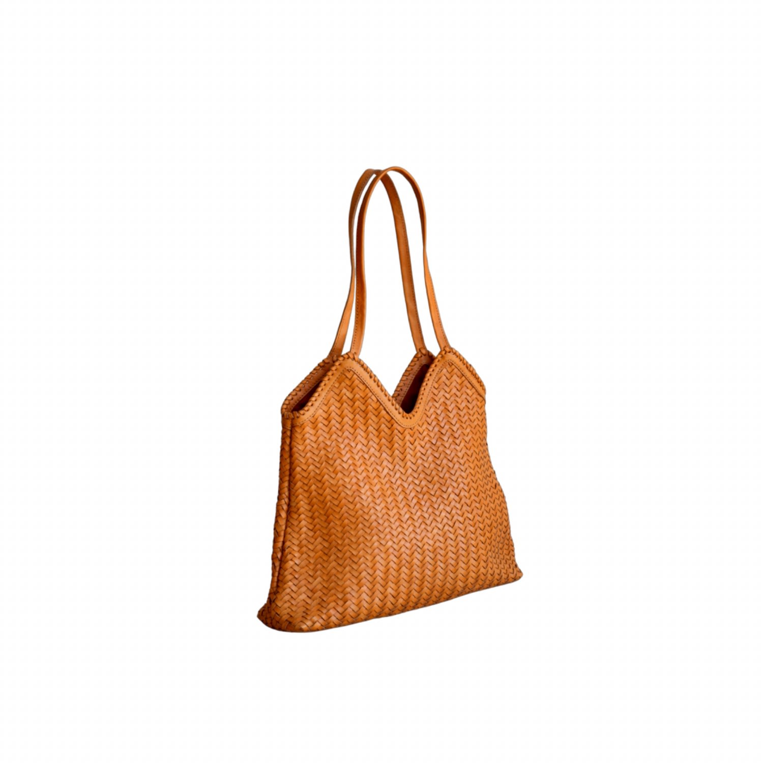 Carmen Handwoven Leather Tote | Pink Haley | Wolf & Badger