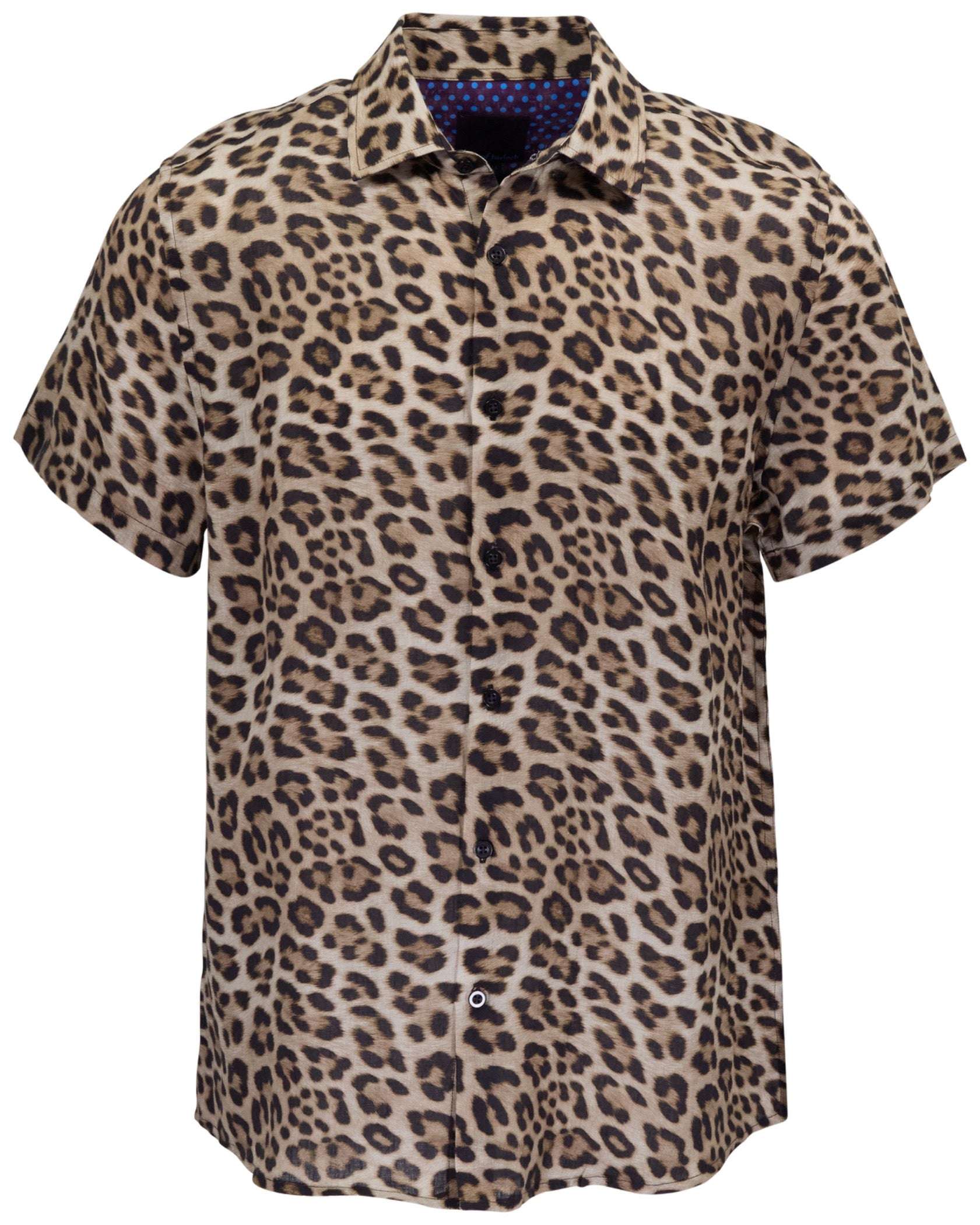 leopard mens dress shirt Black Leopard Men Button up Shirt, Long Sleeve Cheetah Animals Print Grey  Buttoned Collar Dress Shirt With Chest Pocket