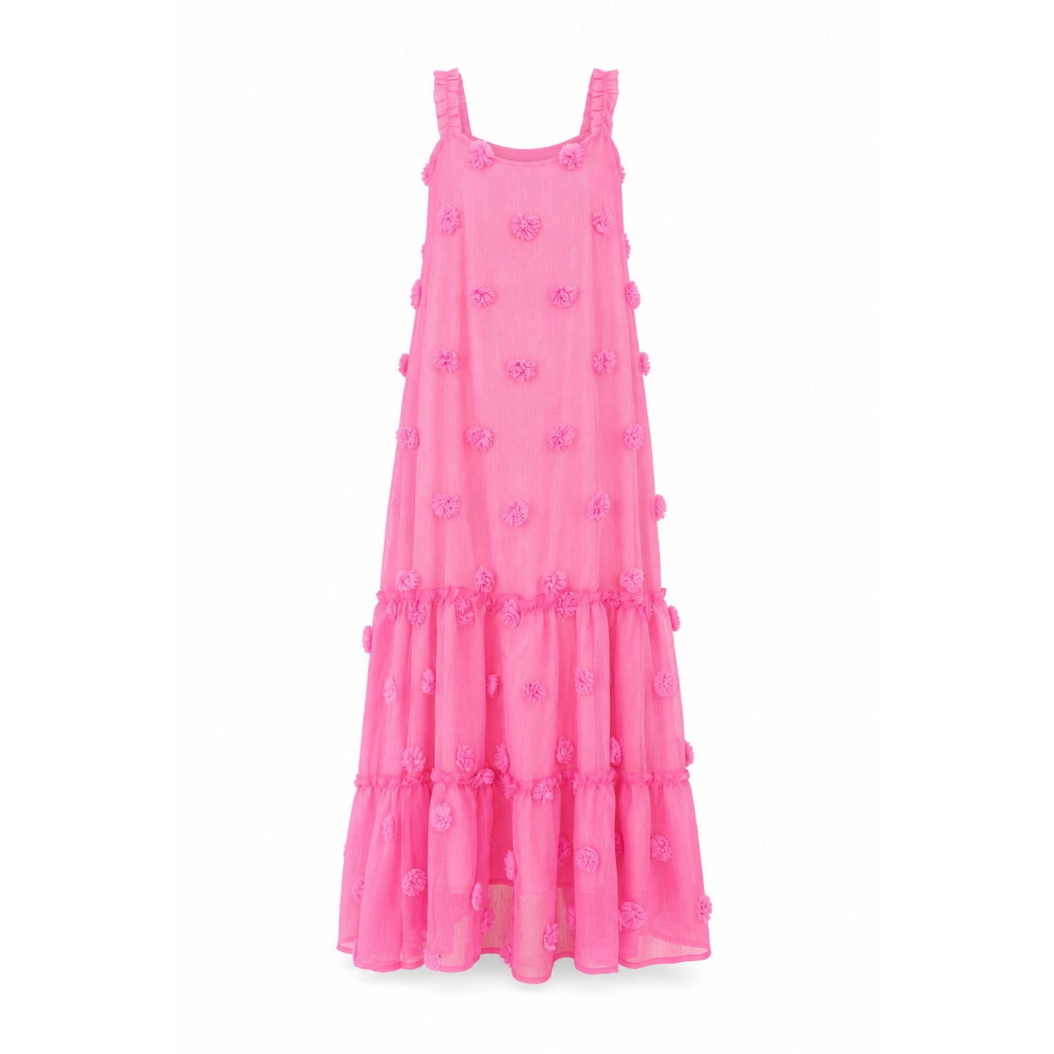 Layered Maxi Flowy Dress Pink | AMAANALUX | Wolf & Badger