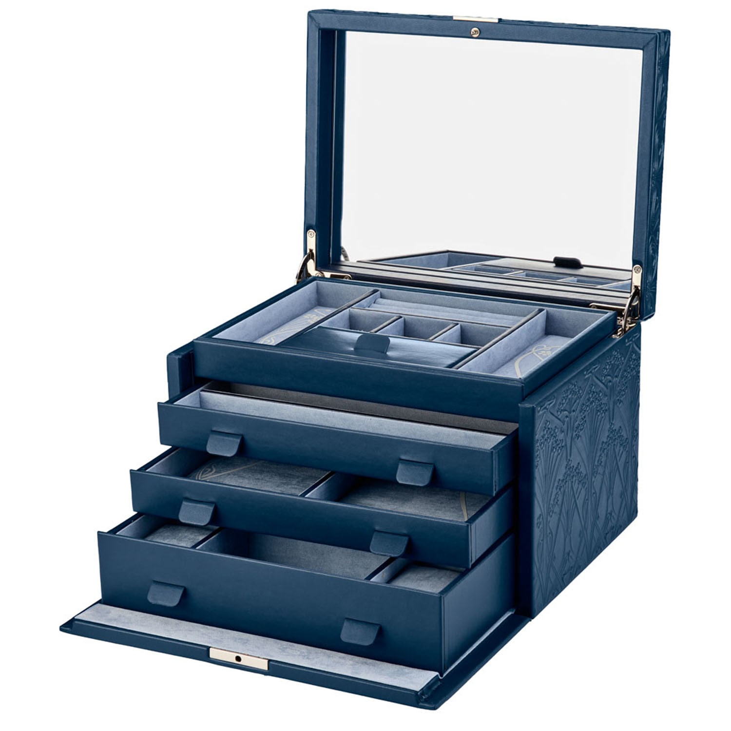 Liberty Large Jewelry Box - Navy | WOLF | Wolf & Badger