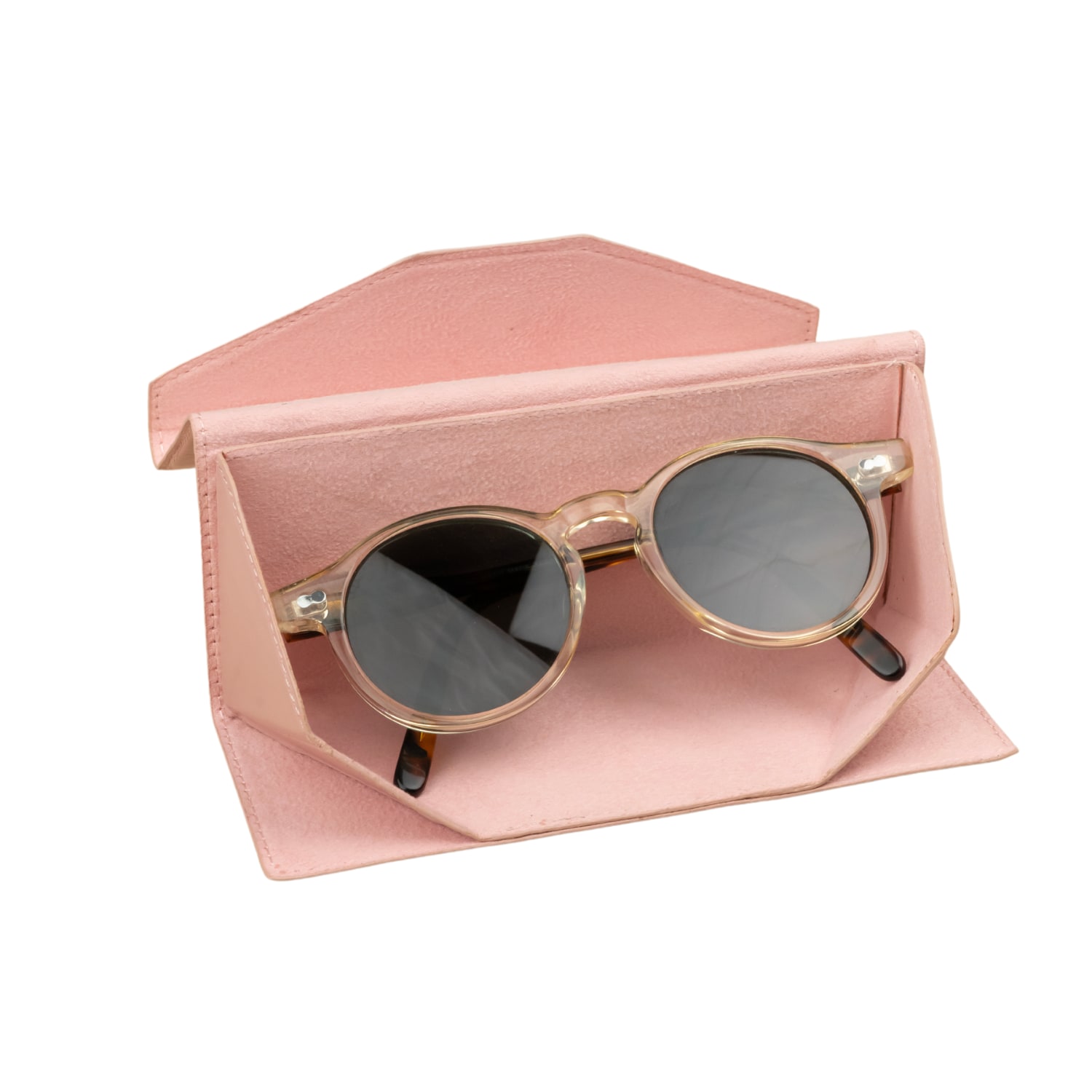 Luxury Leather Sunglasses Case - Pink - Louisville | LEATHERE
