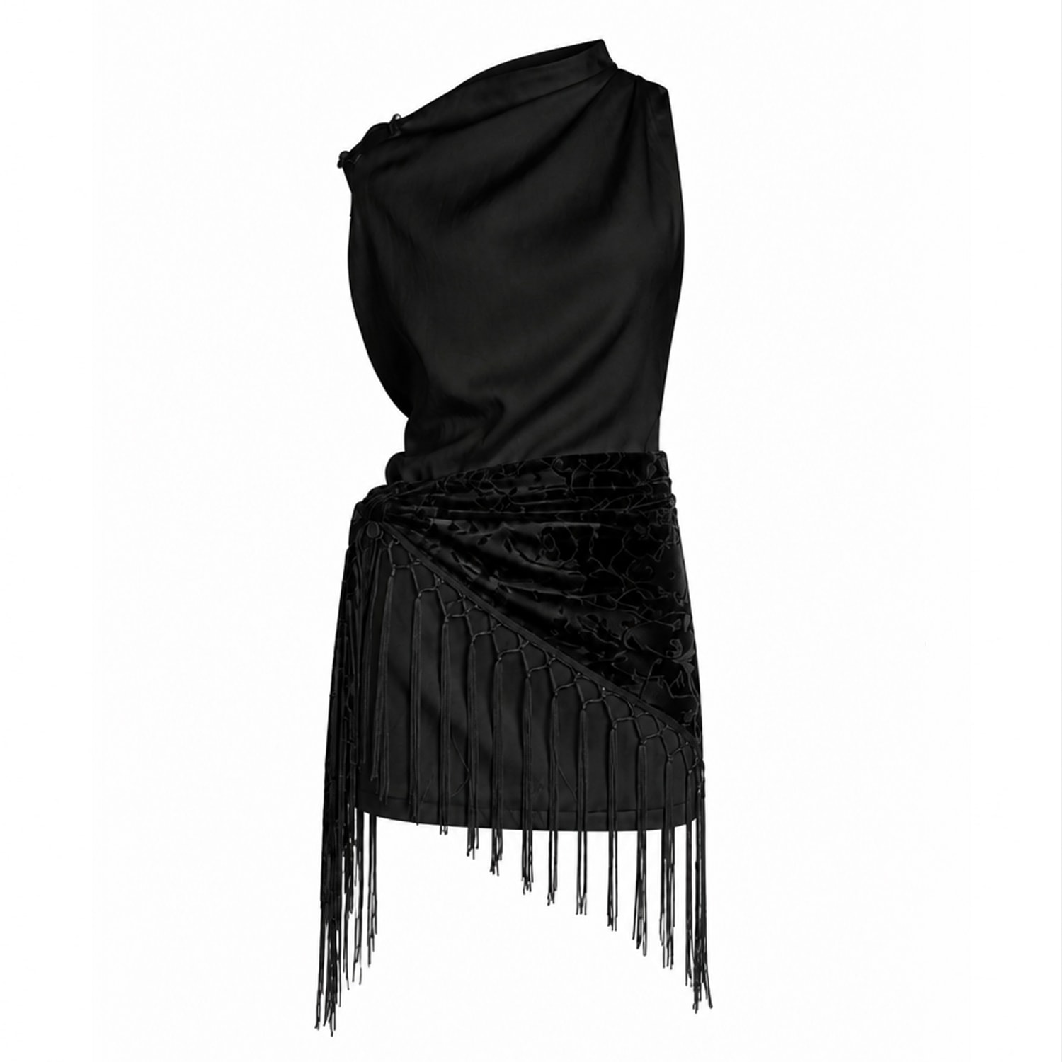 black scarf mini dress Manon - | Tohen Size:2P Stunning Black Bridesmaid Dresses Arielle Asos design With a strapless neckline