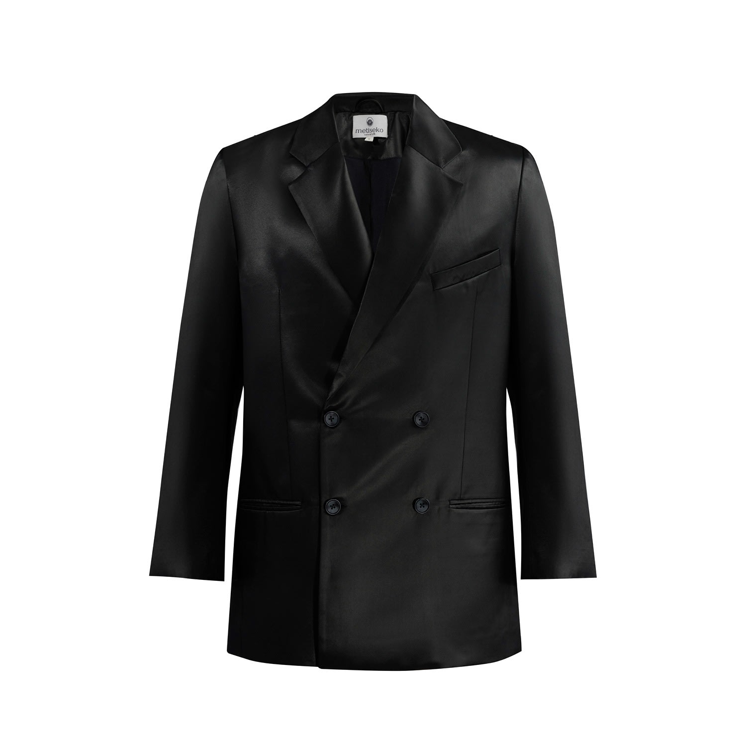 Men Lacquer Silk Blazer Jacket - Lanh My A | Metiseko | Wolf & Badger