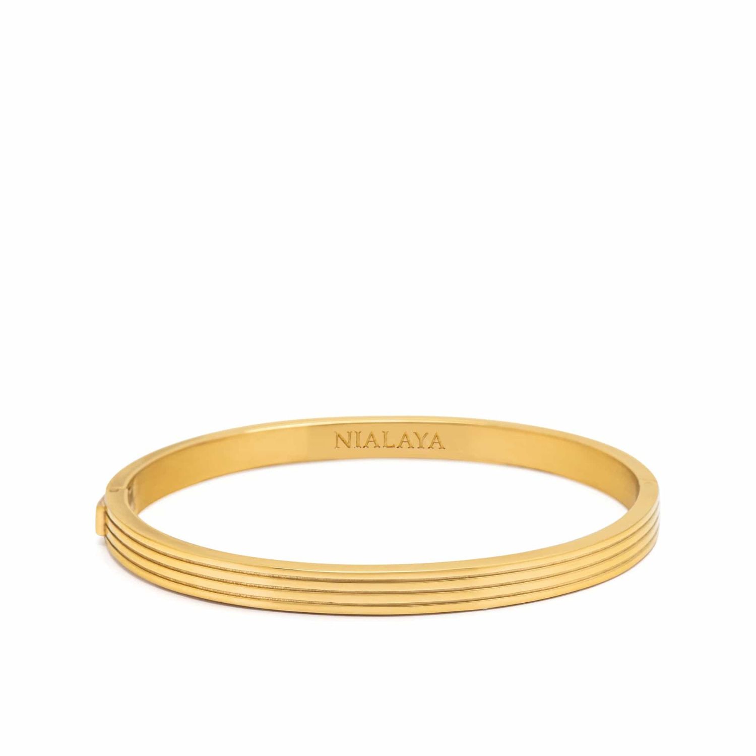 Men's Gold Gentleman Bangle | Nialaya | Wolf & Badger