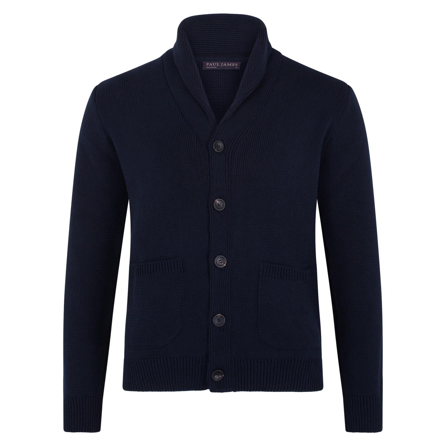 トップス SATUR Cotton Collar Half Cardigan Navy トップス SATUR Cotton Collar Half Cardigan Navy 100% Organic