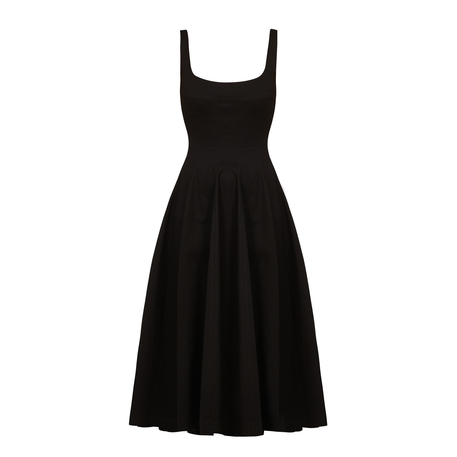 Mid-Length Poplin Dress - Black | Avenue 8 | Wolf & Badger