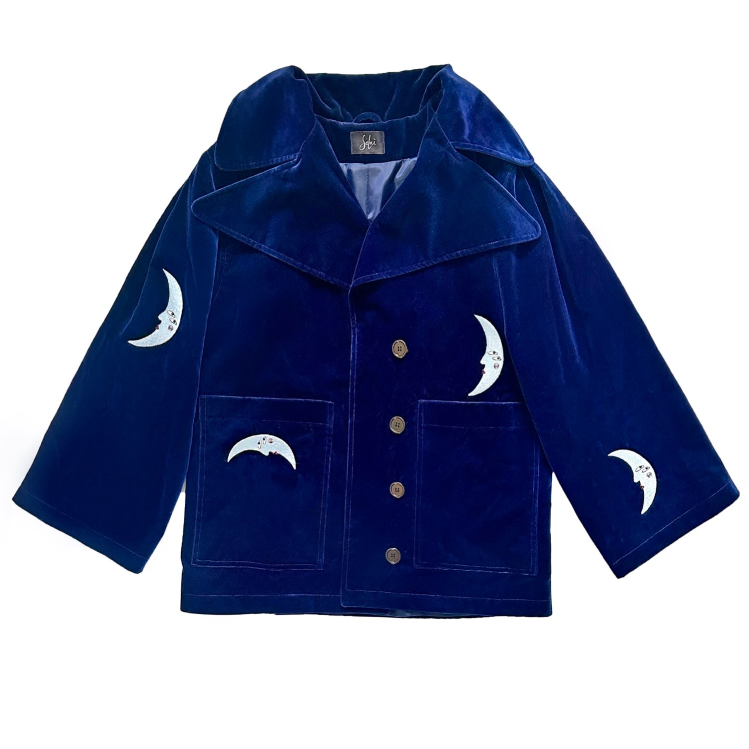 Midnight Blue Clair De Lune Coat | SOLAI | Wolf & Badger