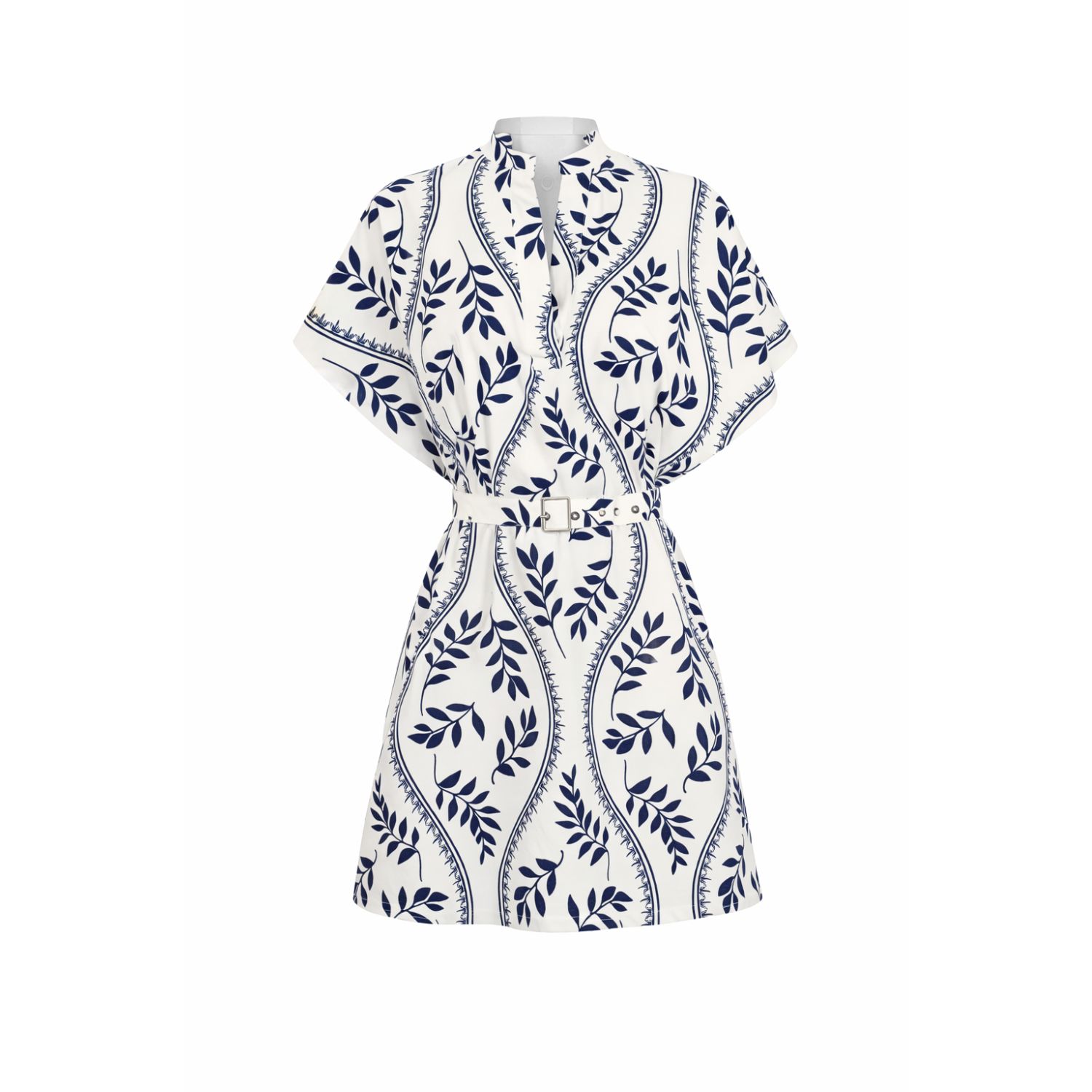 knee length dresses for ladies Crux Broderie Cotton Belted Mini Shirt Dress | Disturbia main image 0