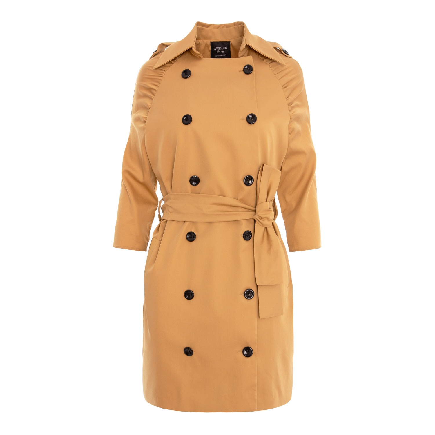 Mini Trench Dress With Raglan Sleeves - Nude | AVENUE N29 | Wolf & Badger