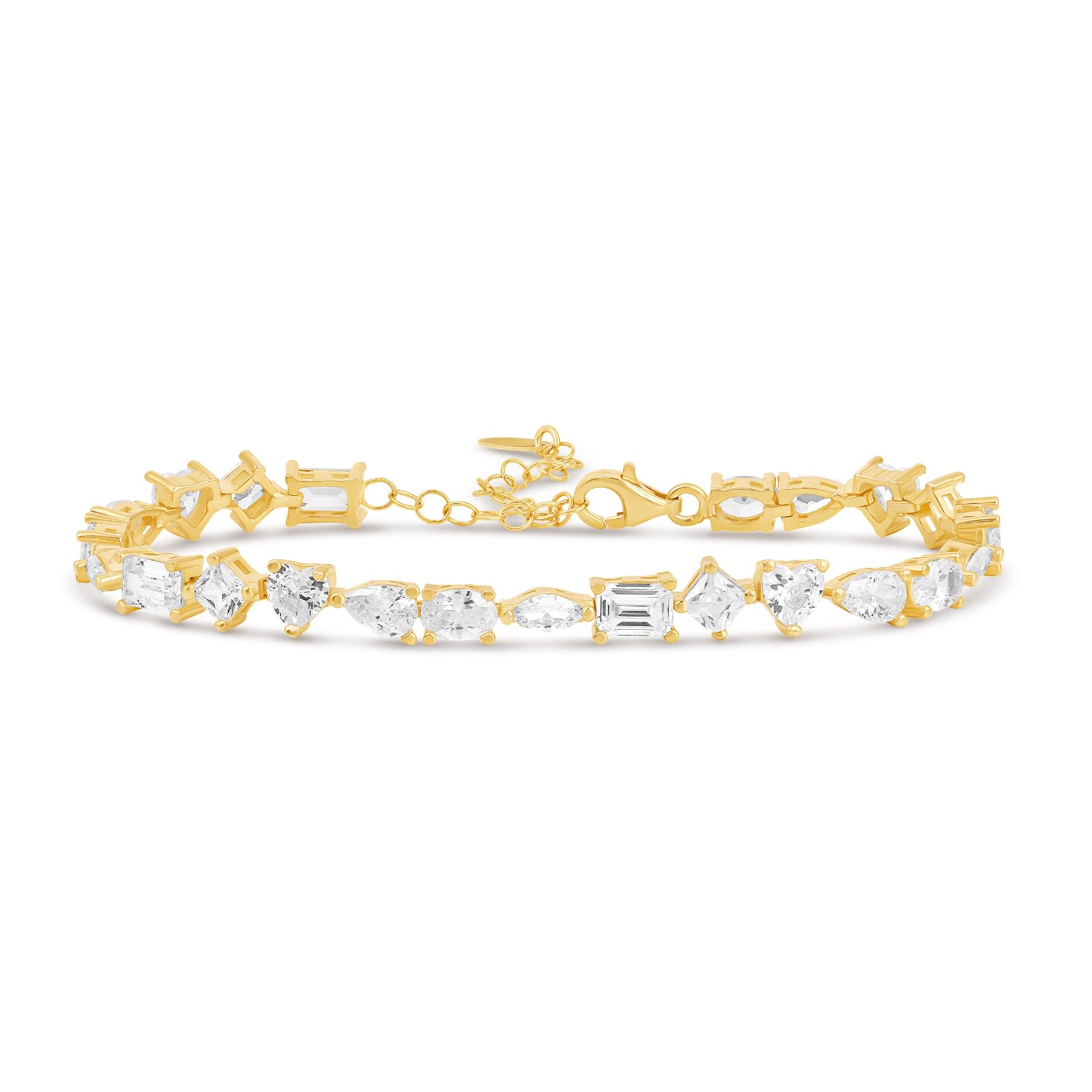 Multi Shape Tennis Bracelet - Gold | SHYMI | Wolf & Badger
