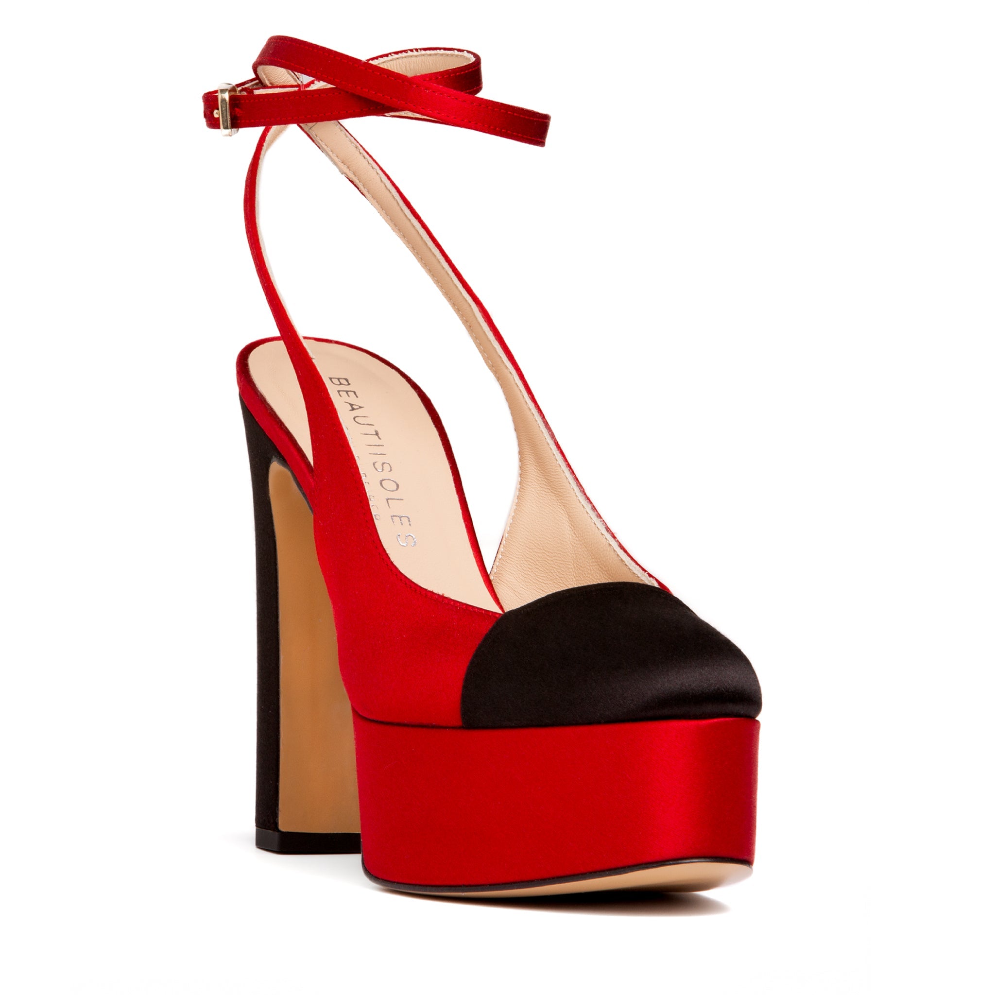 Red platform sandals hot sale