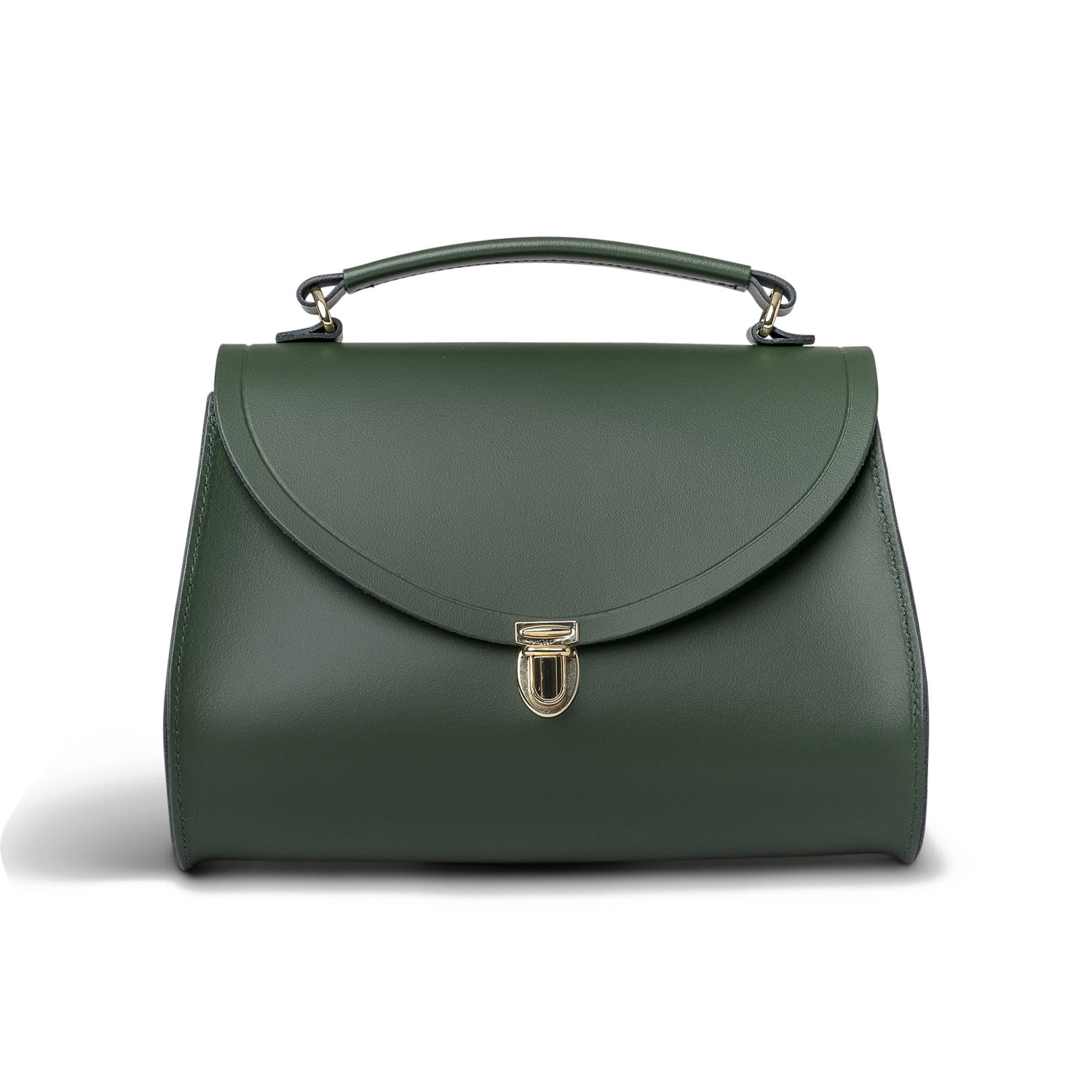 The Poppy Racing Green Cambridge Satchel Wolf Badger